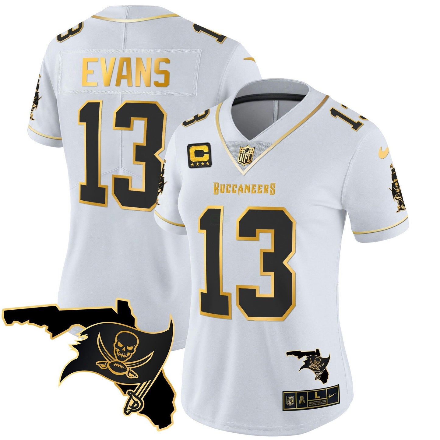 Camisa NFL Women’s Florida Patch Vapor Dourada Jersey