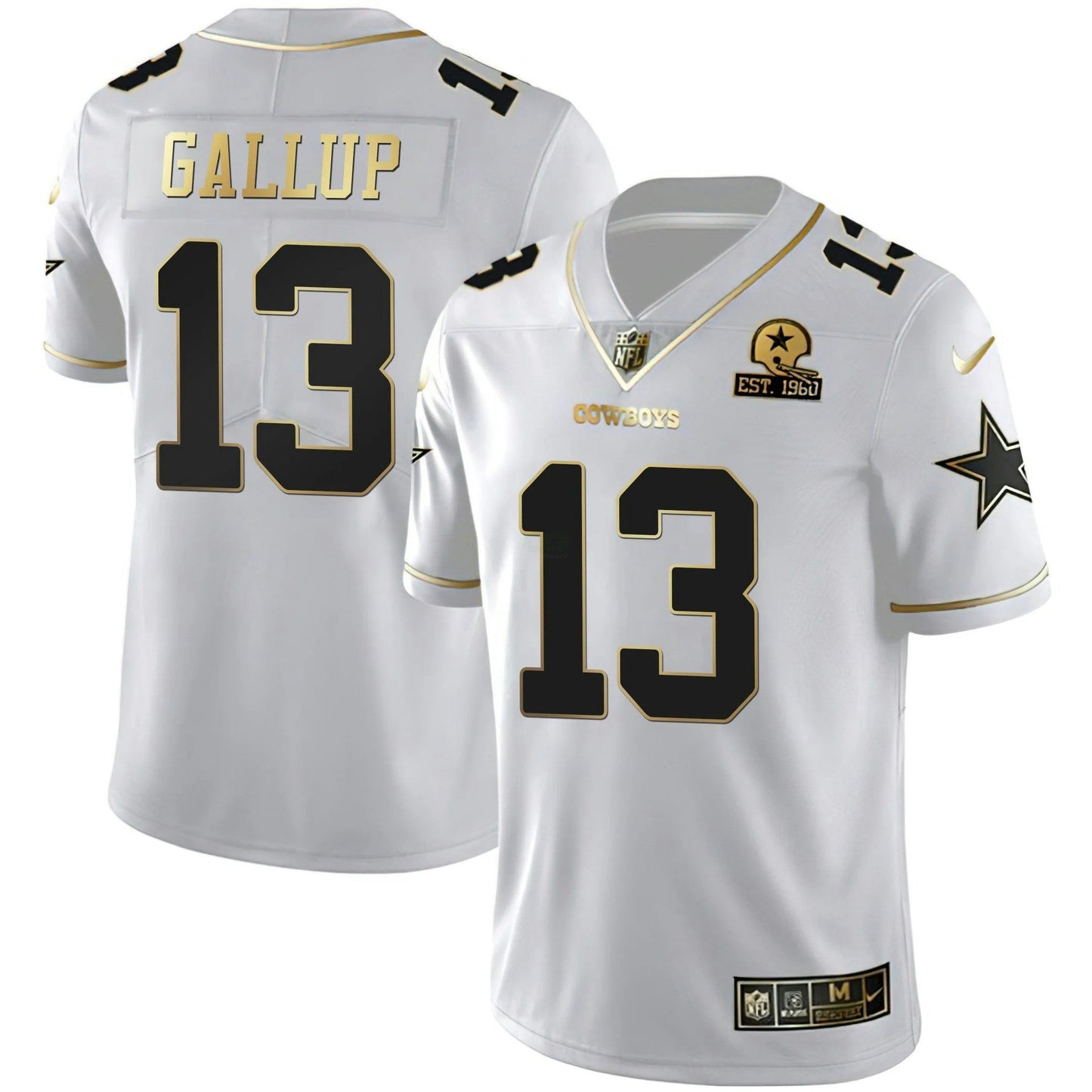 Camisa NFL Women’s Gold & Split Vapor Est 1960 Patch