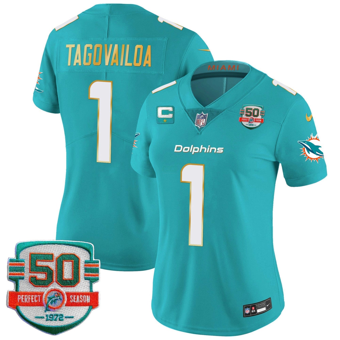 Camisa NFL Women’s Gold Trim Vapor Limited Jersey