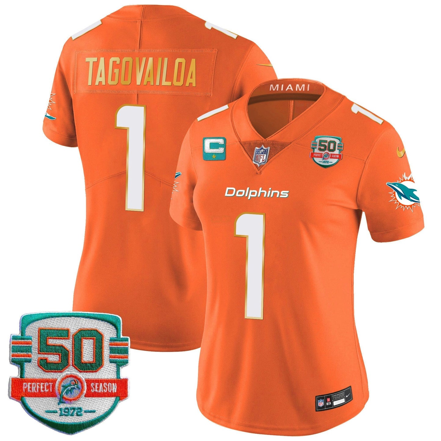 Camisa NFL Women’s Gold Trim Vapor Limited Jersey