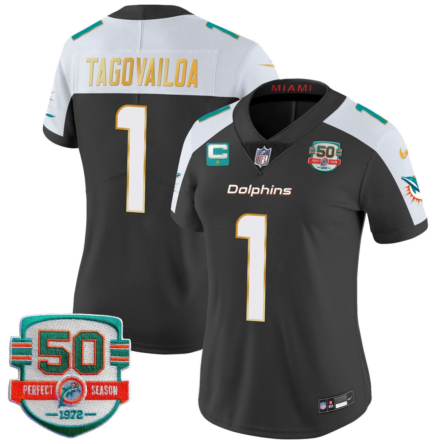 Camisa NFL Women’s Gold Trim Vapor Limited Jersey
