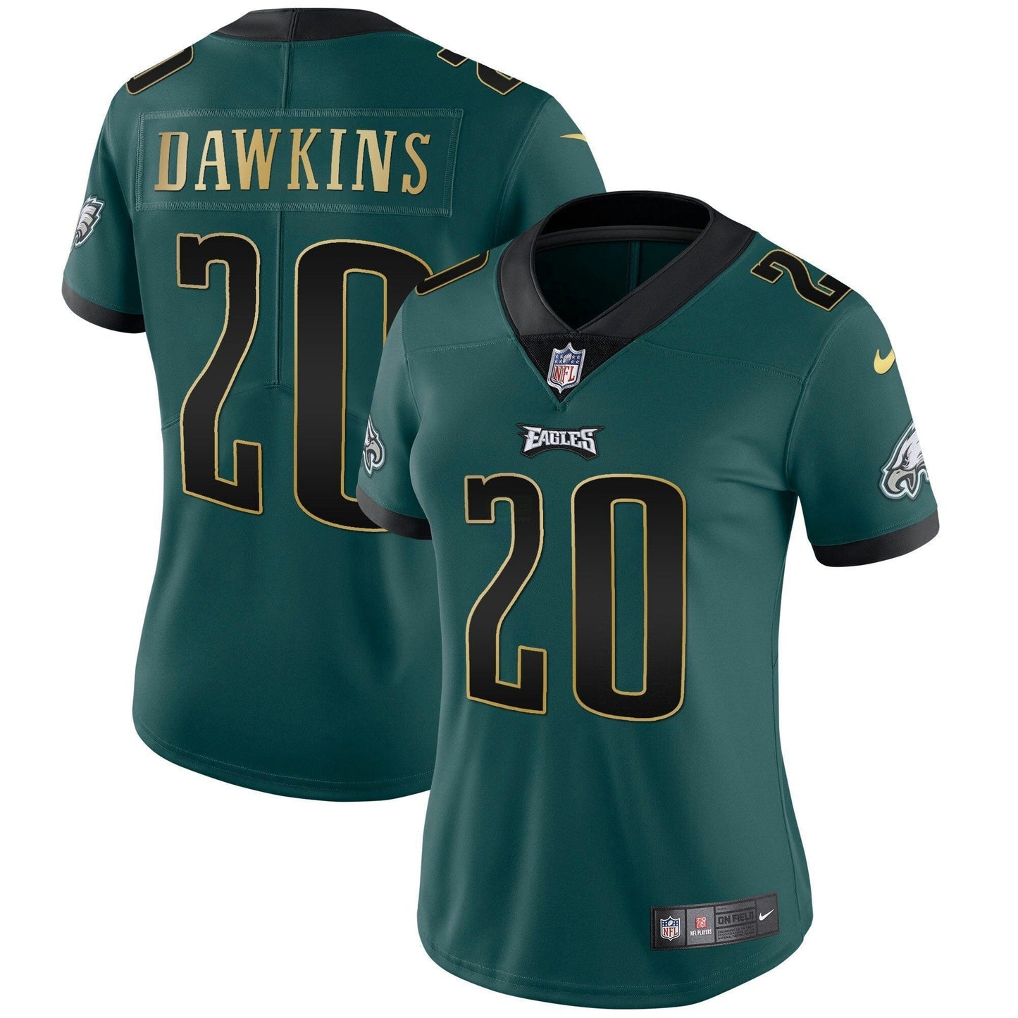 Camisa NFL Women’s Gold Trim Vapor Player Jersey