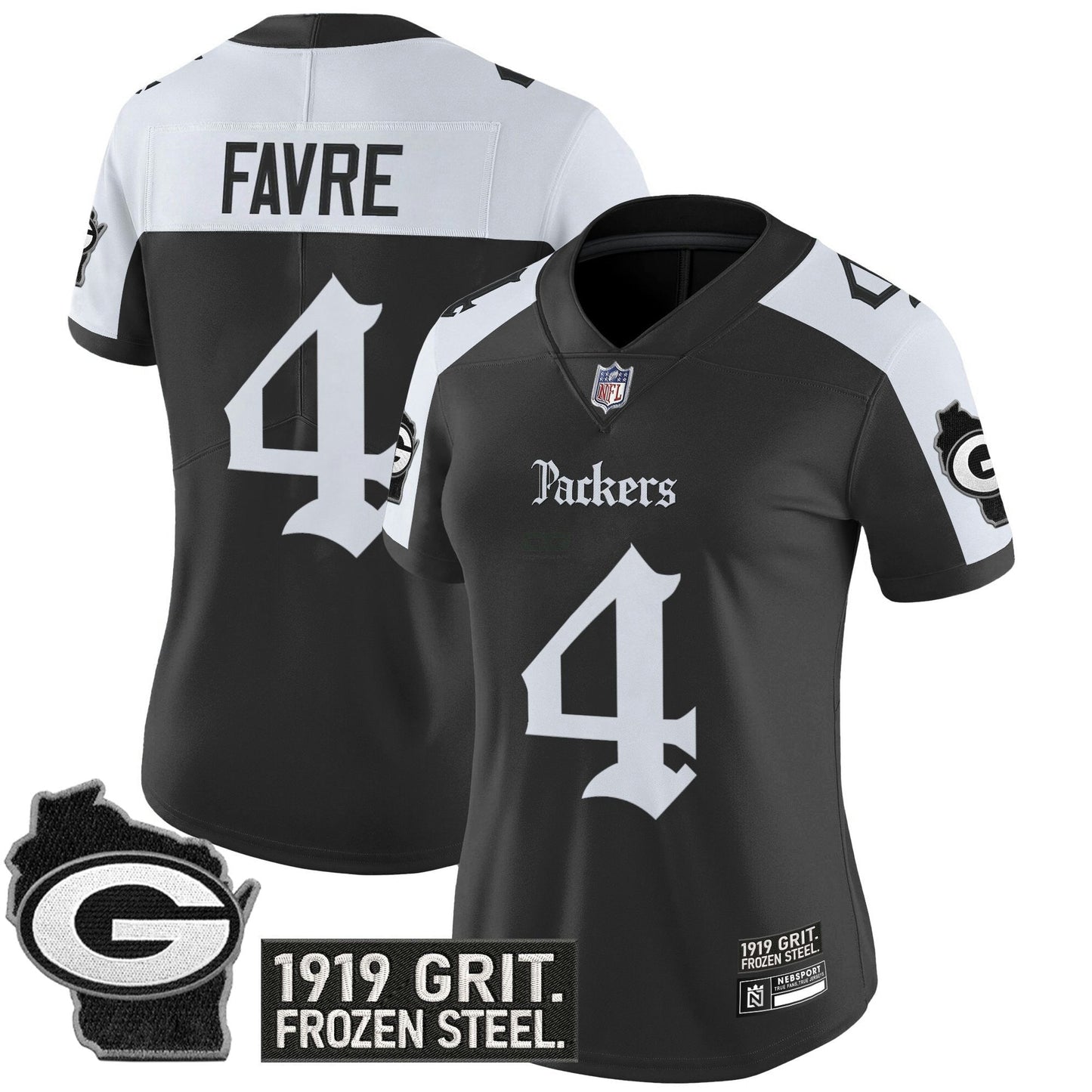 Camisa NFL Women’s Green Bay ‘Gothic Frozen Tundra Edition’ Vapor Limited Jersey