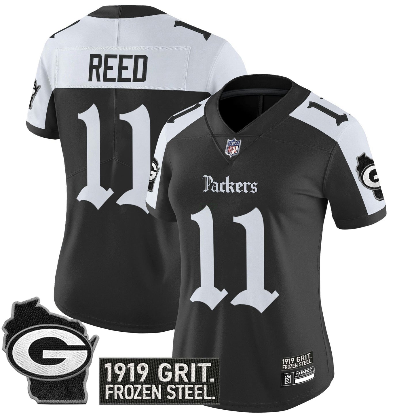 Camisa NFL Women’s Green Bay ‘Gothic Frozen Tundra Edition’ Vapor Limited Jersey