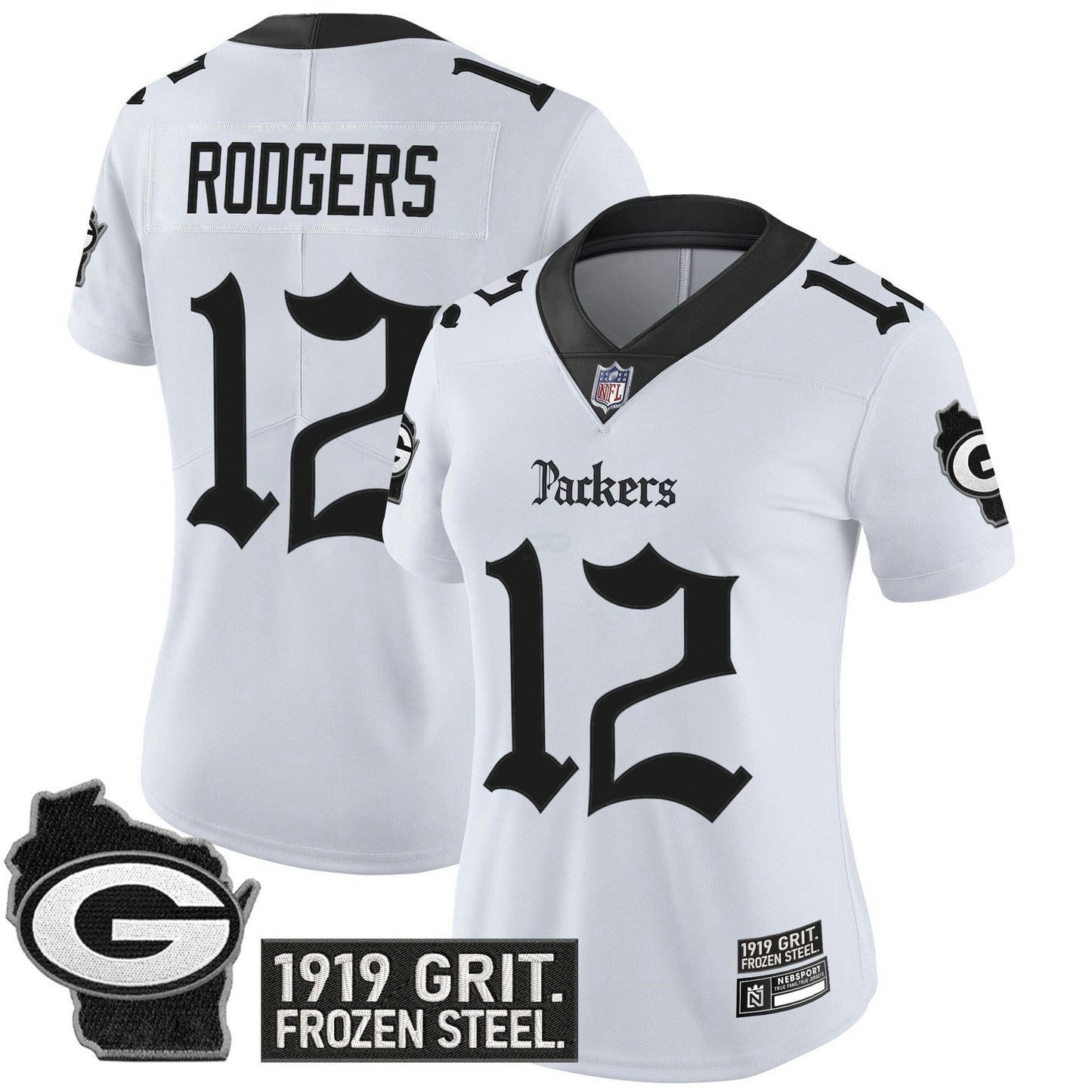 Camisa NFL Women’s Green Bay ‘Gothic Frozen Tundra Edition’ Vapor Limited Jersey