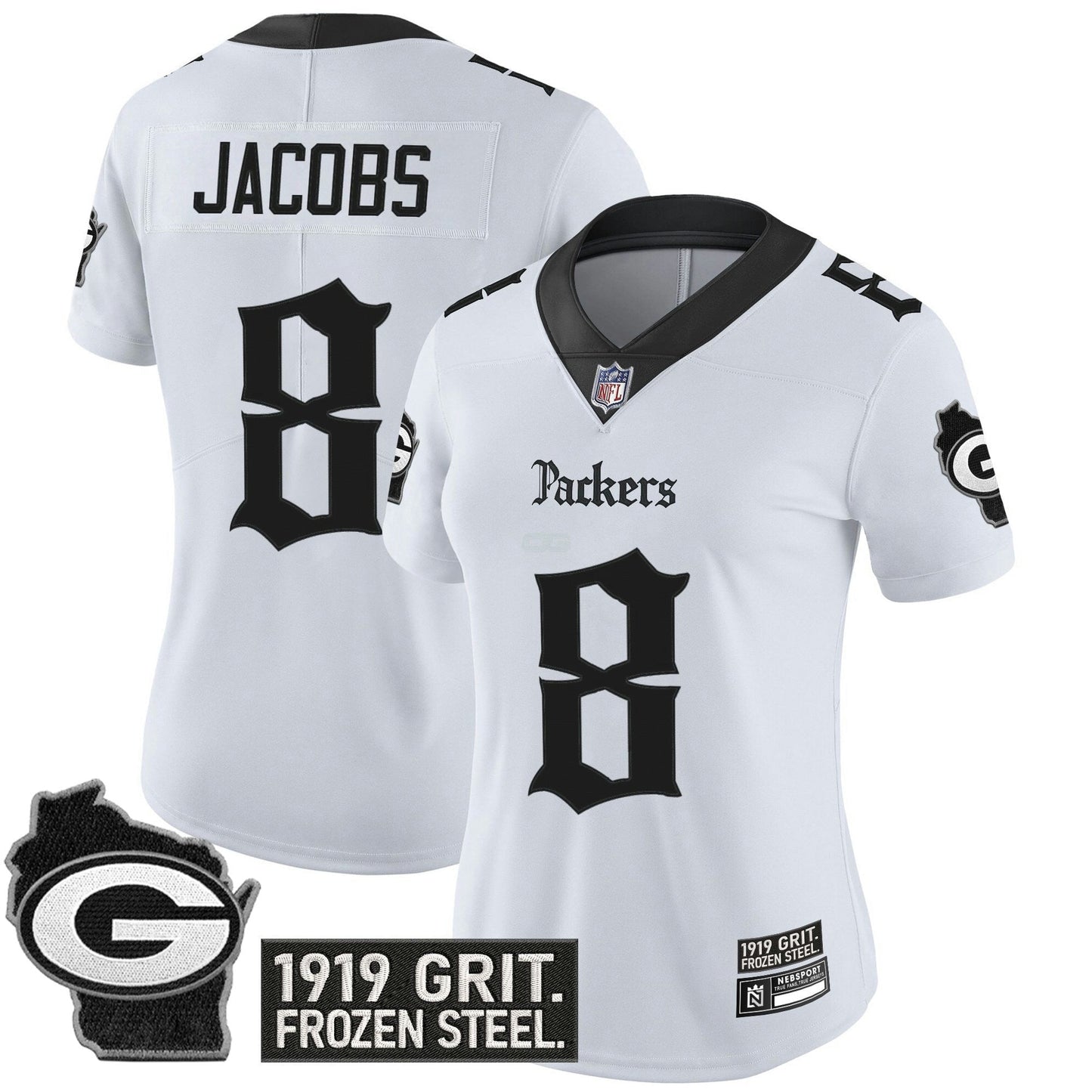 Camisa NFL Women’s Green Bay ‘Gothic Frozen Tundra Edition’ Vapor Limited Jersey