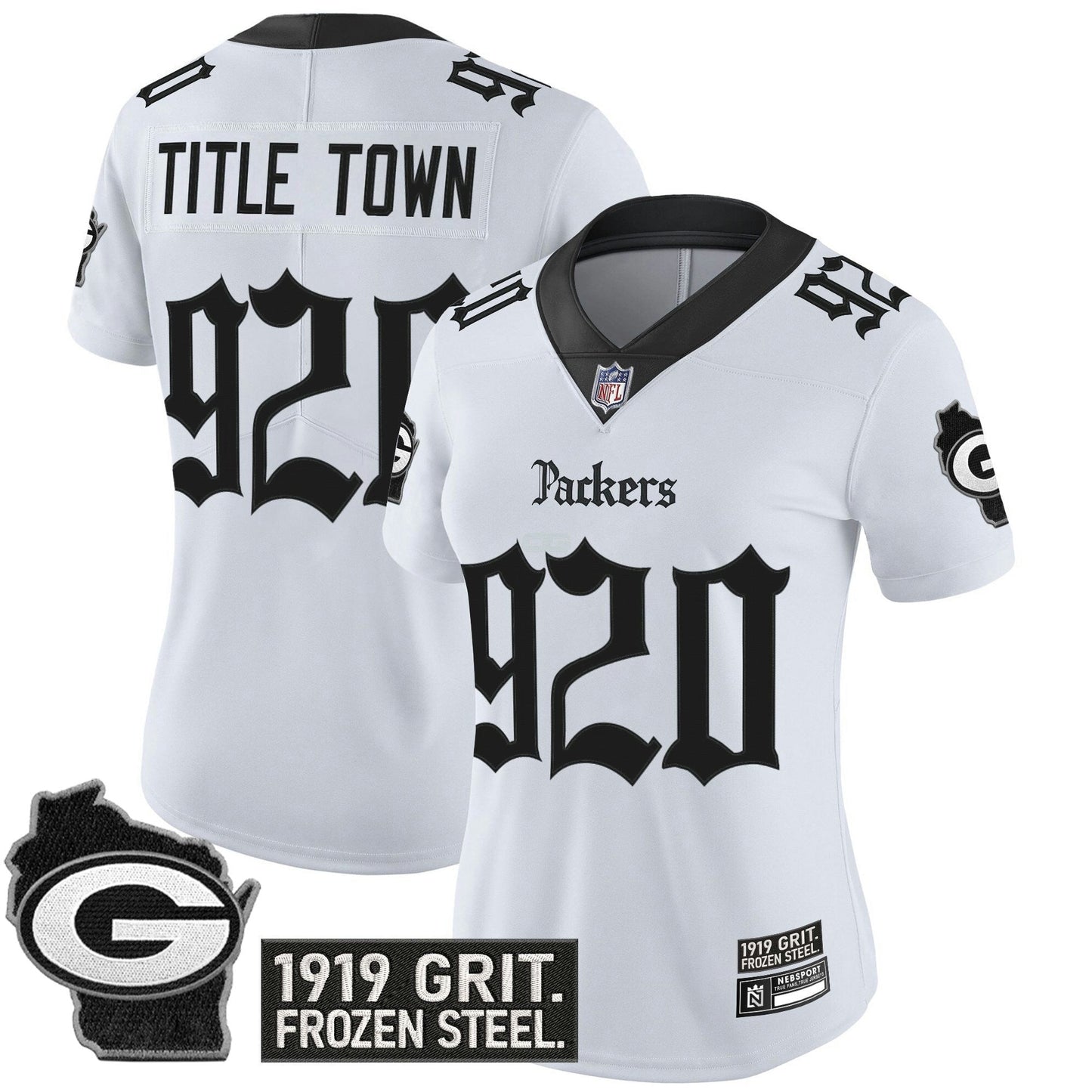 Camisa NFL Women’s Green Bay ‘Gothic Frozen Tundra Edition’ Vapor Limited Jersey