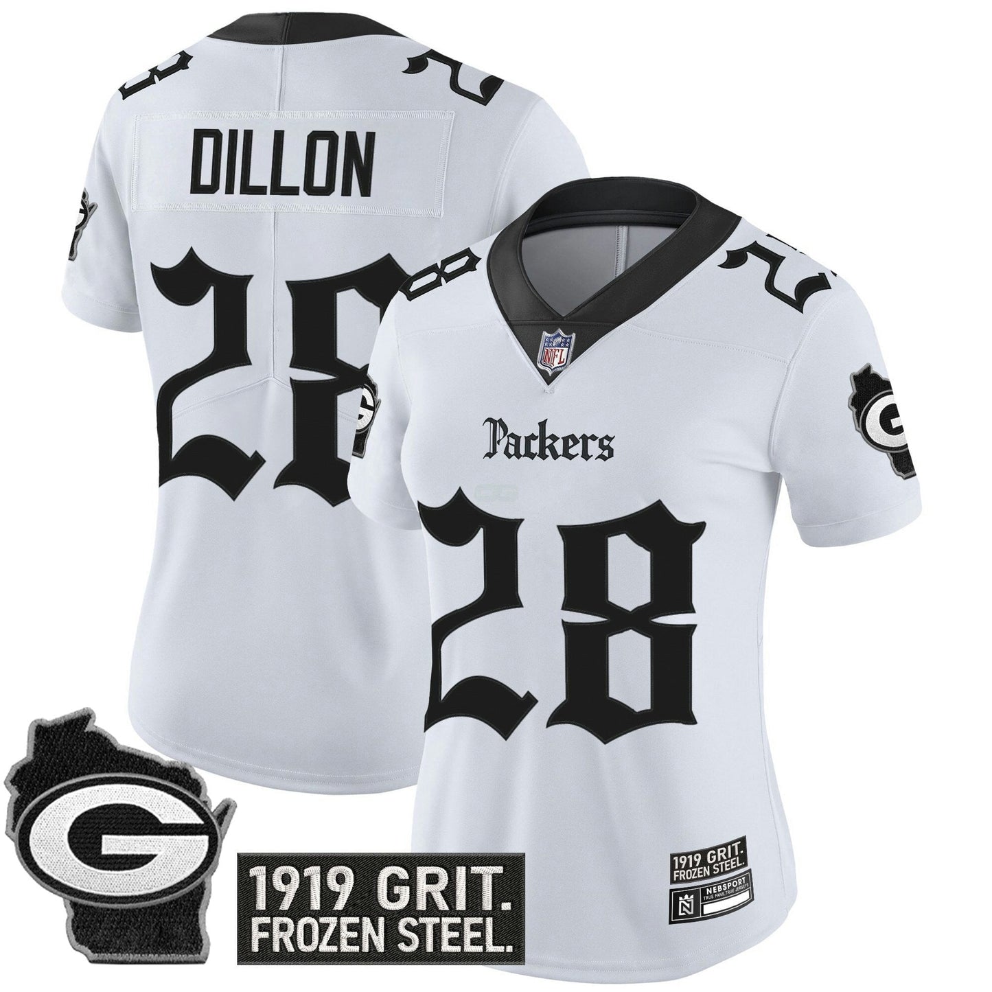 Camisa NFL Women’s Green Bay ‘Gothic Frozen Tundra Edition’ Vapor Limited Jersey