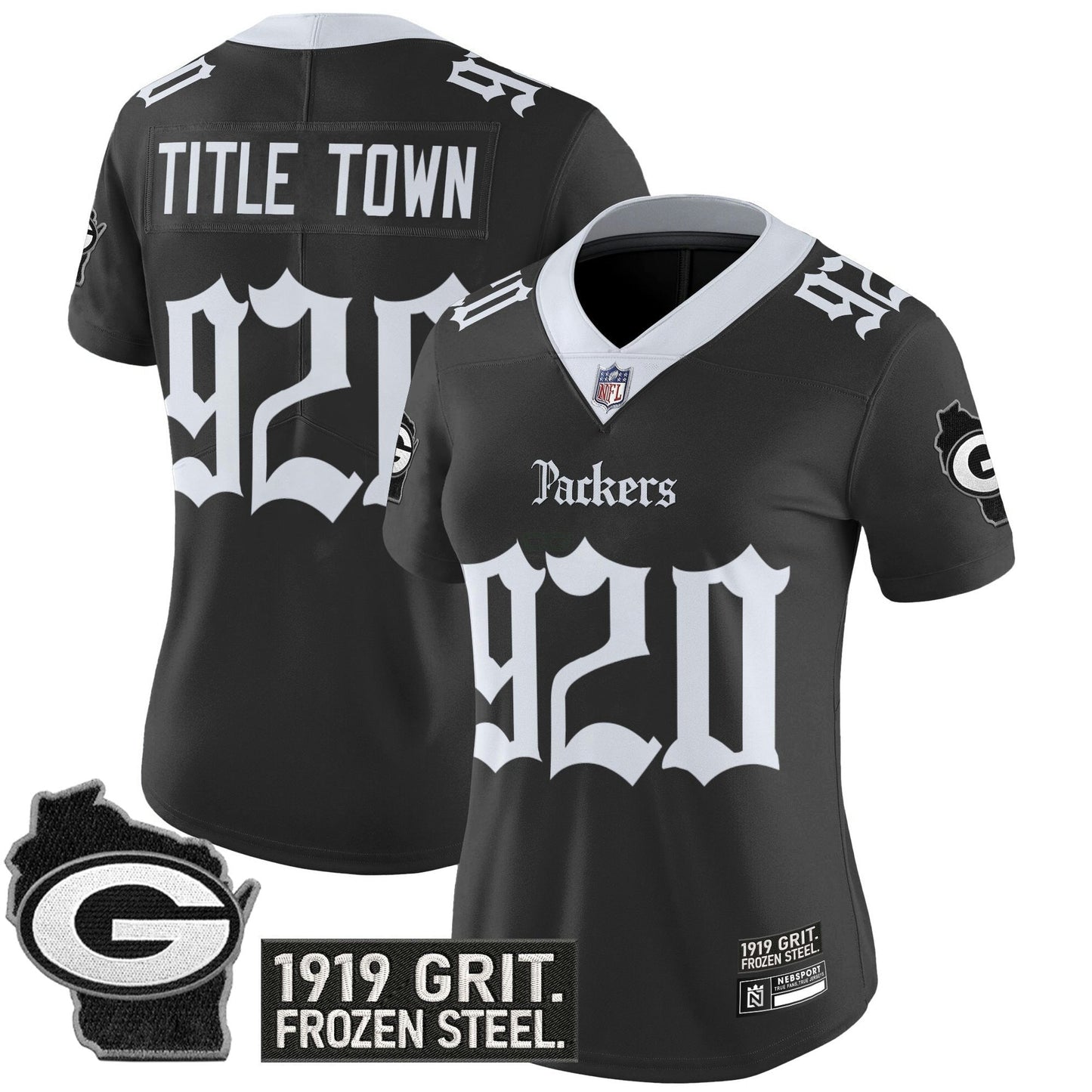 Camisa NFL Women’s Green Bay ‘Gothic Frozen Tundra Edition’ Vapor Limited Jersey