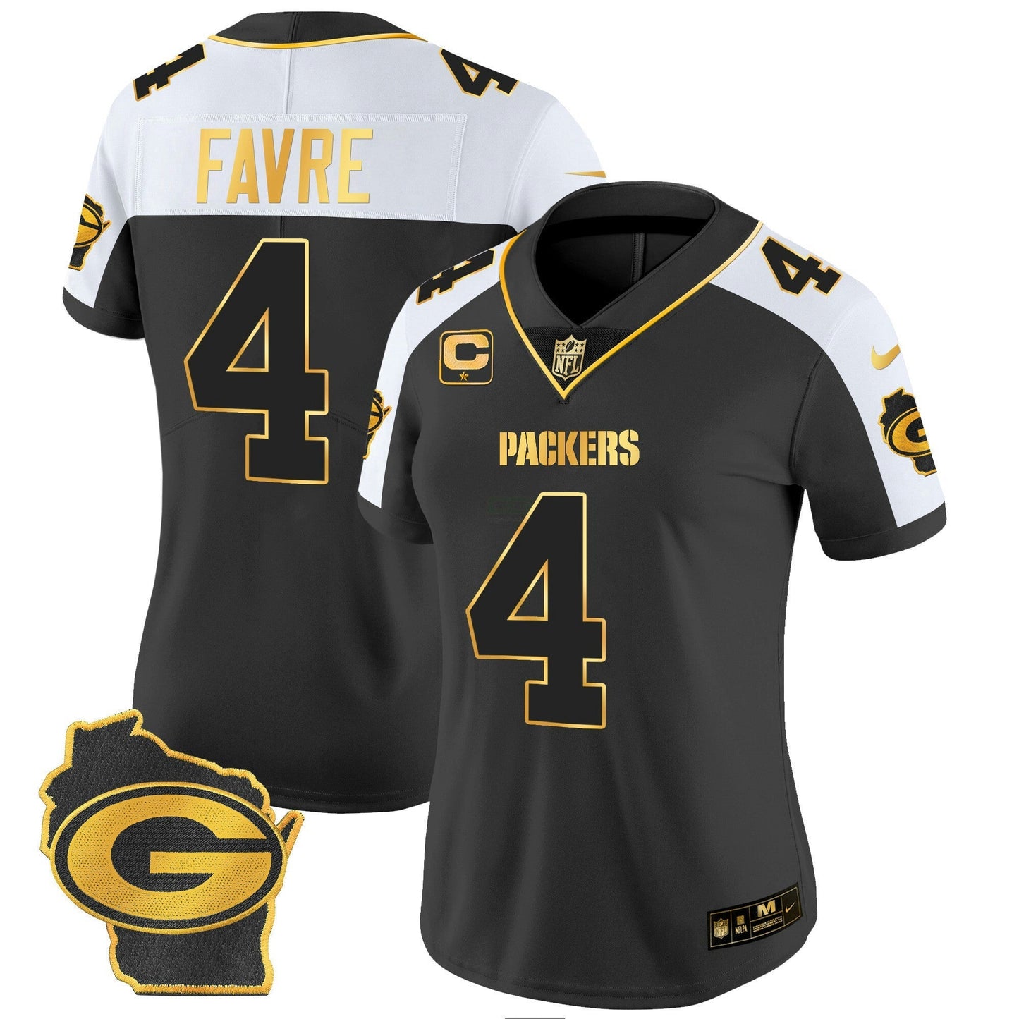 Camisa NFL Women’s Home Patch Dourada Vapor Jersey