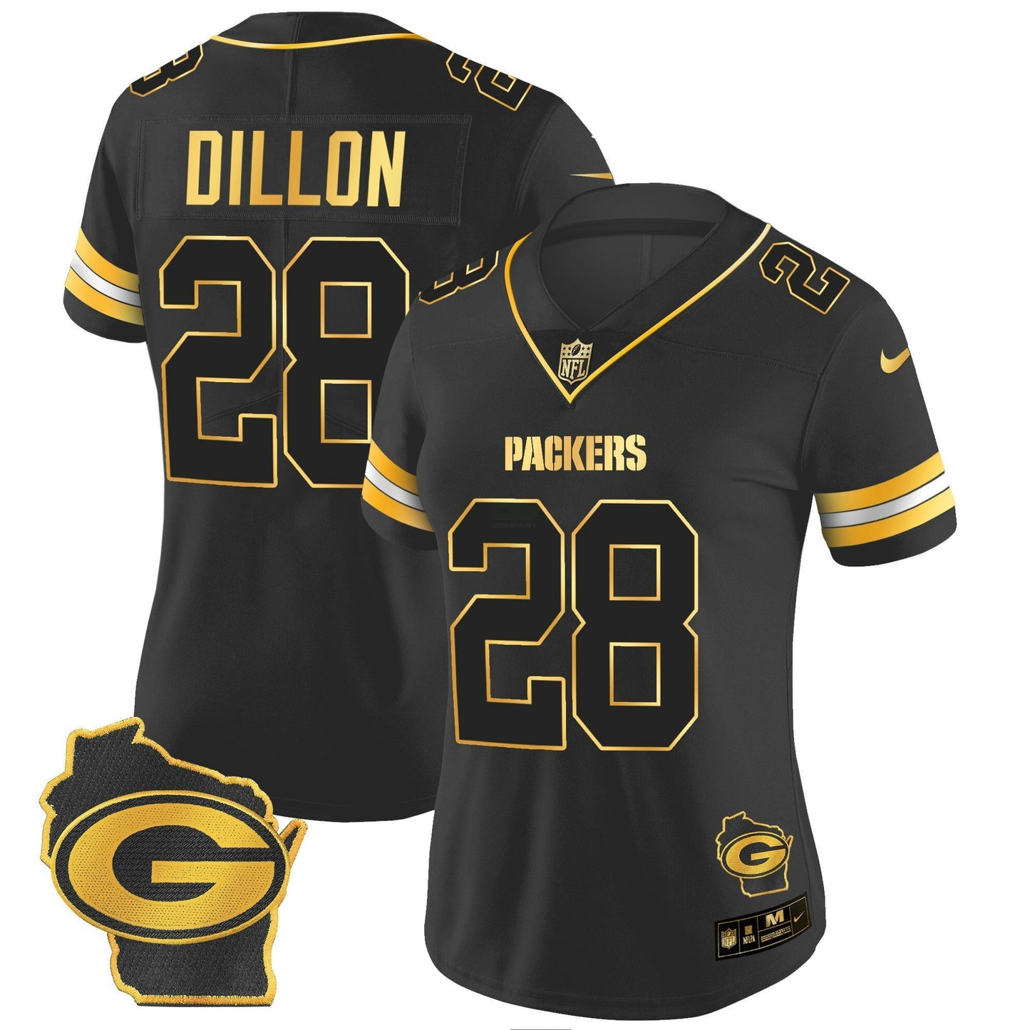 Camisa NFL Women’s Home Patch Dourada Vapor Jersey