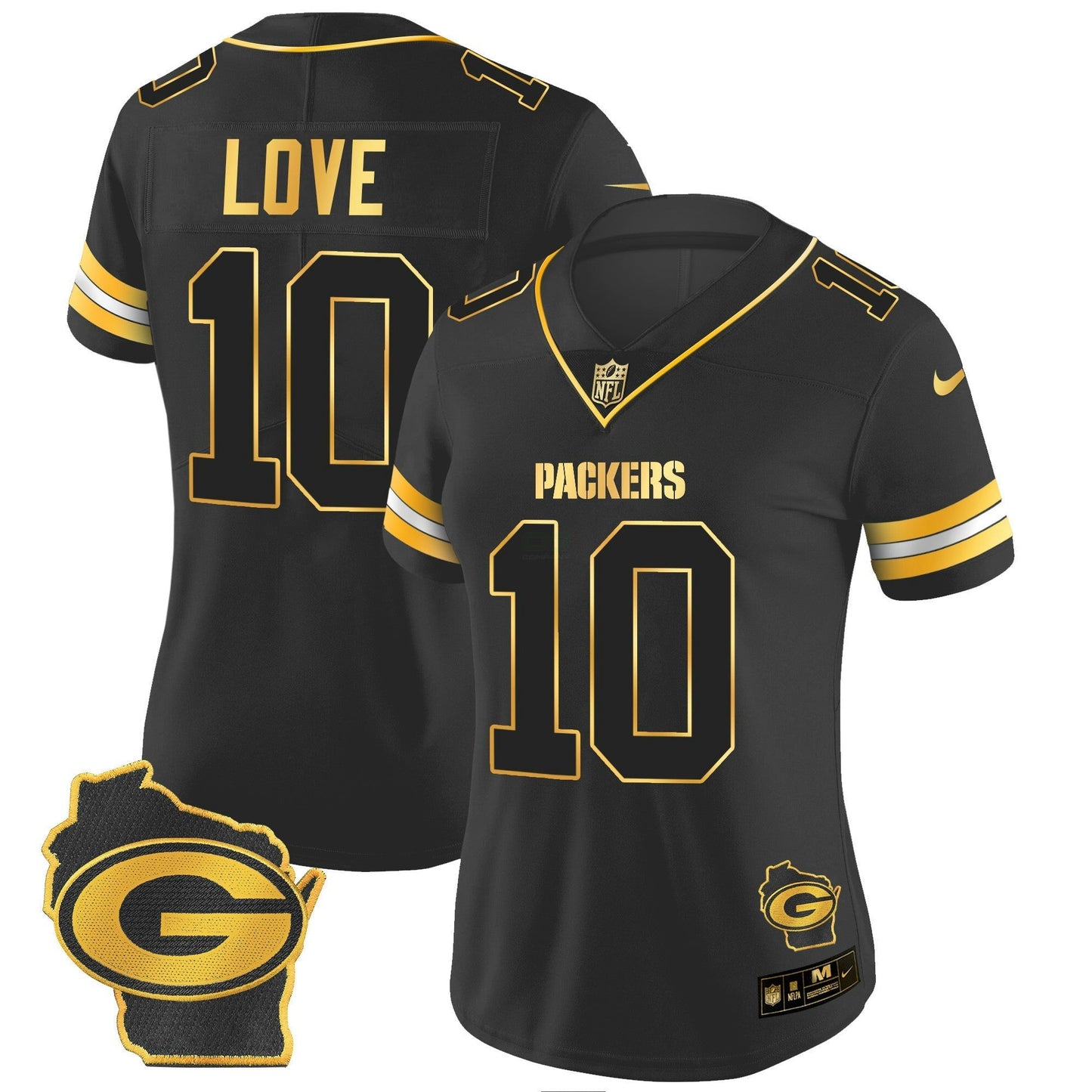 Camisa NFL Women’s Home Patch Dourada Vapor Jersey