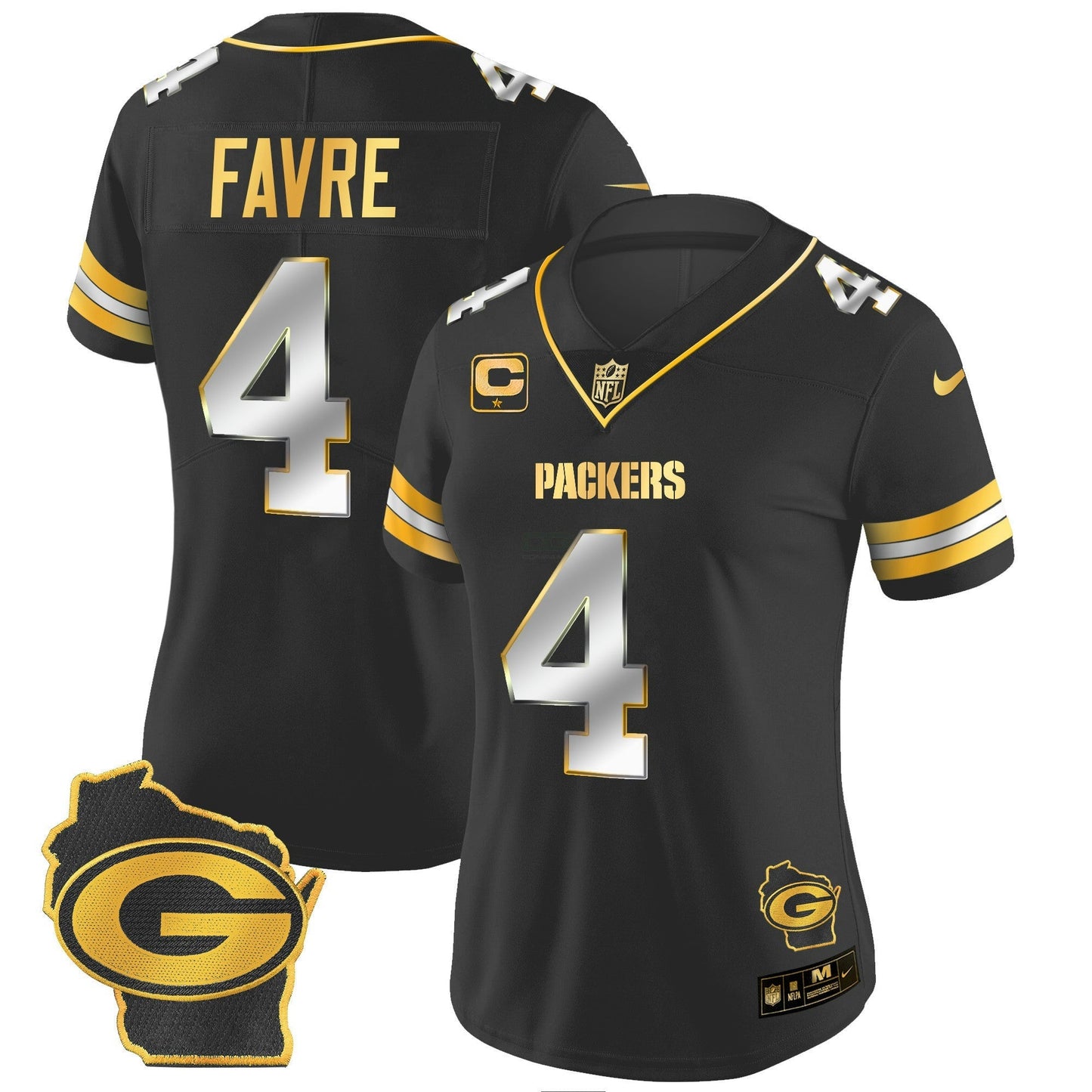 Camisa NFL Women’s Home Patch Dourada Vapor Jersey