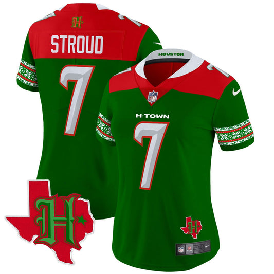 Camisa NFL Women’s Houston 2024 Christmas Vapor Limited Jersey