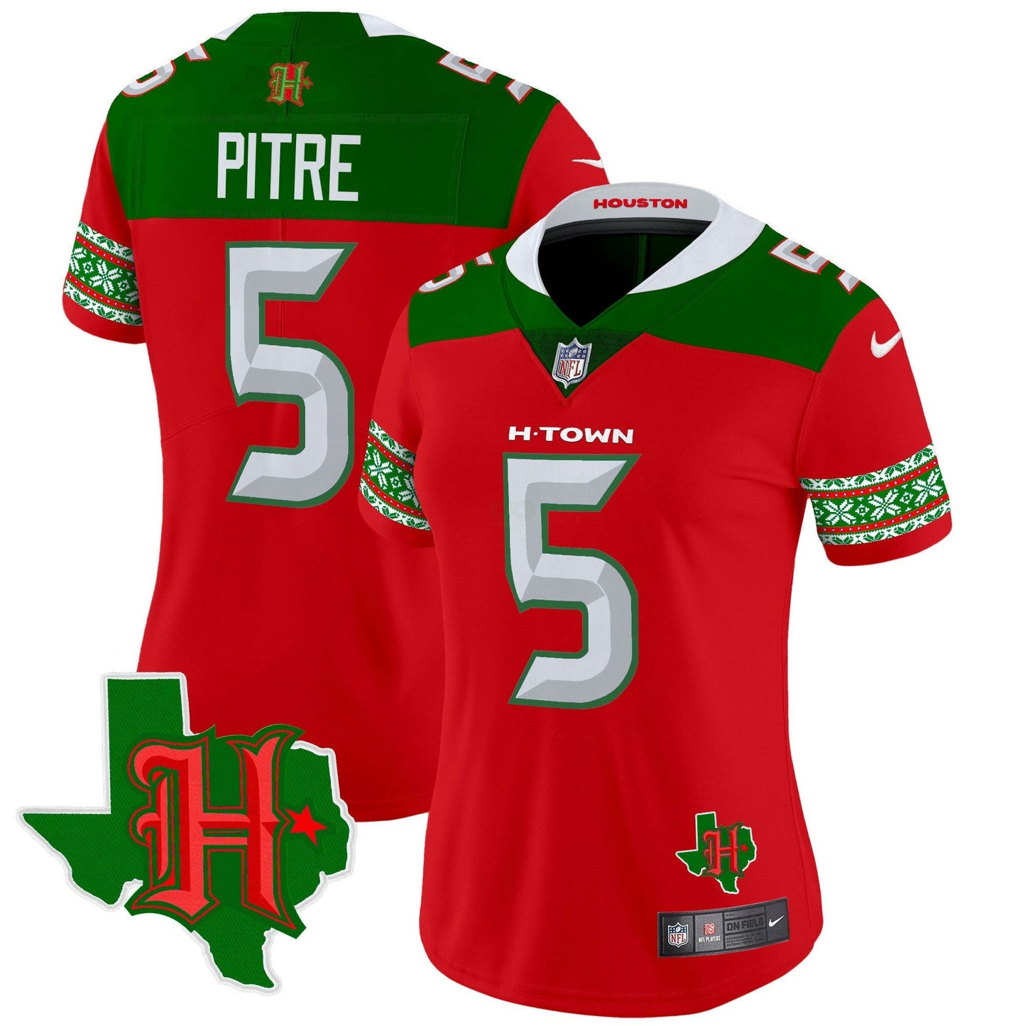 Camisa NFL Women’s Houston 2024 Christmas Vapor Limited Jersey