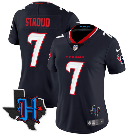 Camisa NFL Women’s Houston 2024 Texas Patch Vapor Limited Jersey