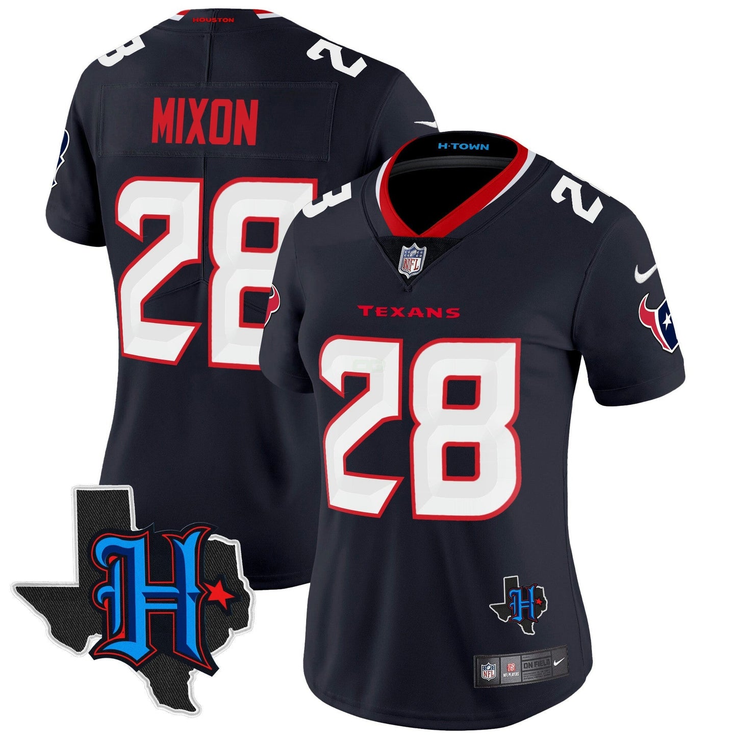Camisa NFL Women’s Houston 2024 Texas Patch Vapor Limited Jersey