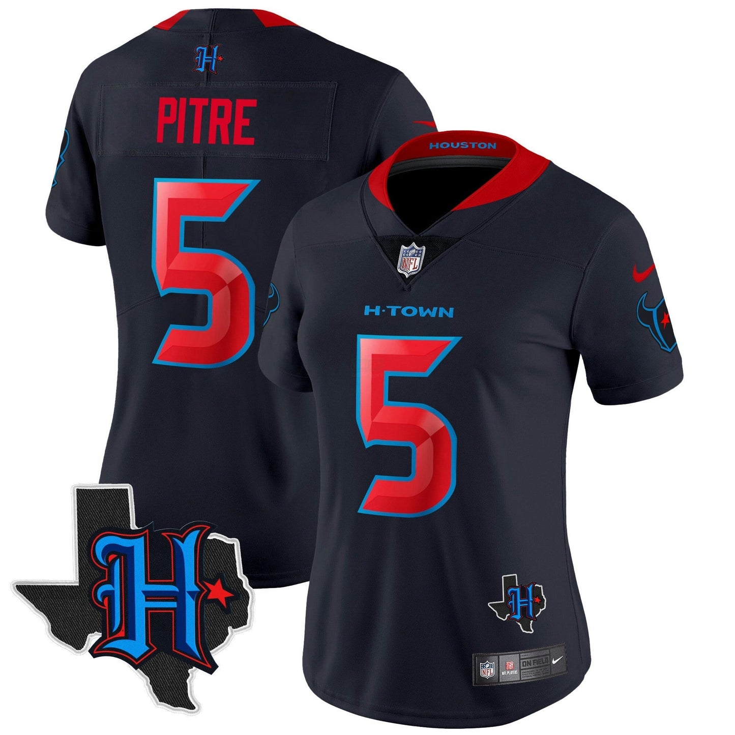 Camisa NFL Women’s Houston 2024 Texas Patch Vapor Limited Jersey