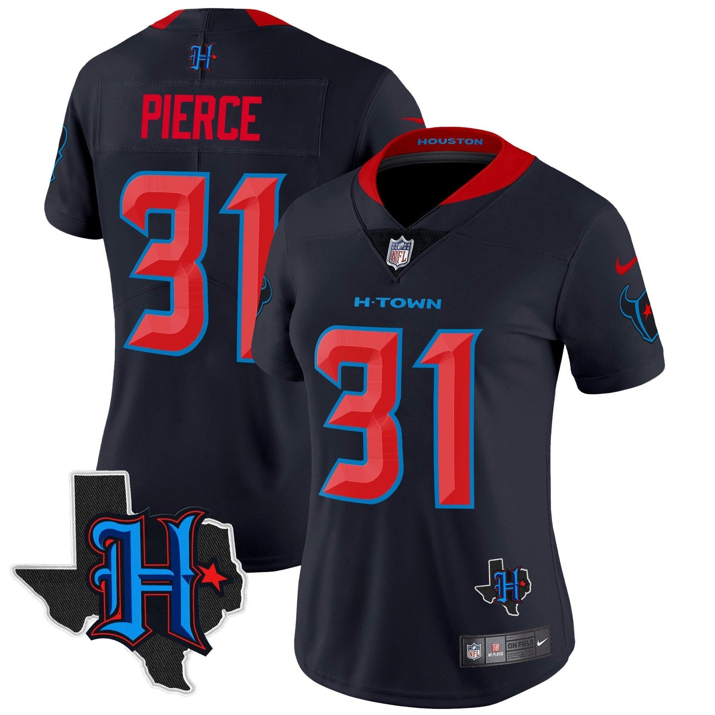 Camisa NFL Women’s Houston 2024 Texas Patch Vapor Limited Jersey