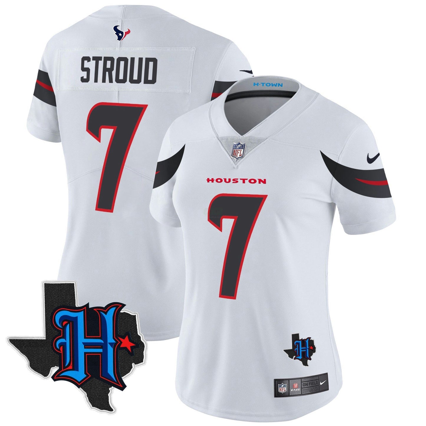 Camisa NFL Women’s Houston 2024 Texas Patch Vapor Limited Jersey