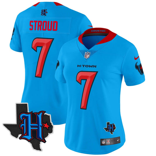 Camisa NFL Women’s Houston 2024 Texas Patch Vapor Limited Jersey V2