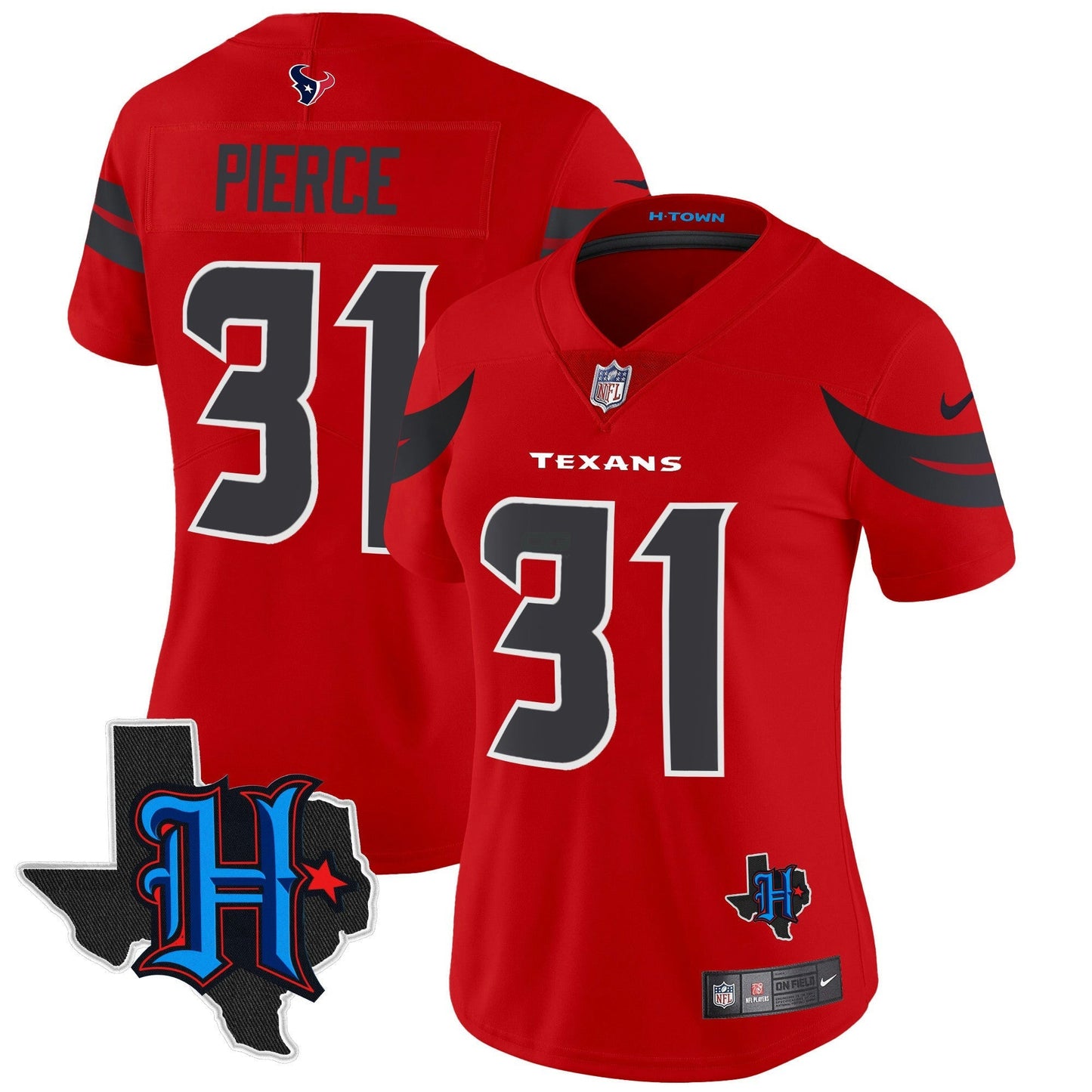 Camisa NFL Women’s Houston 2024 Texas Patch Vapor Limited Jersey V2