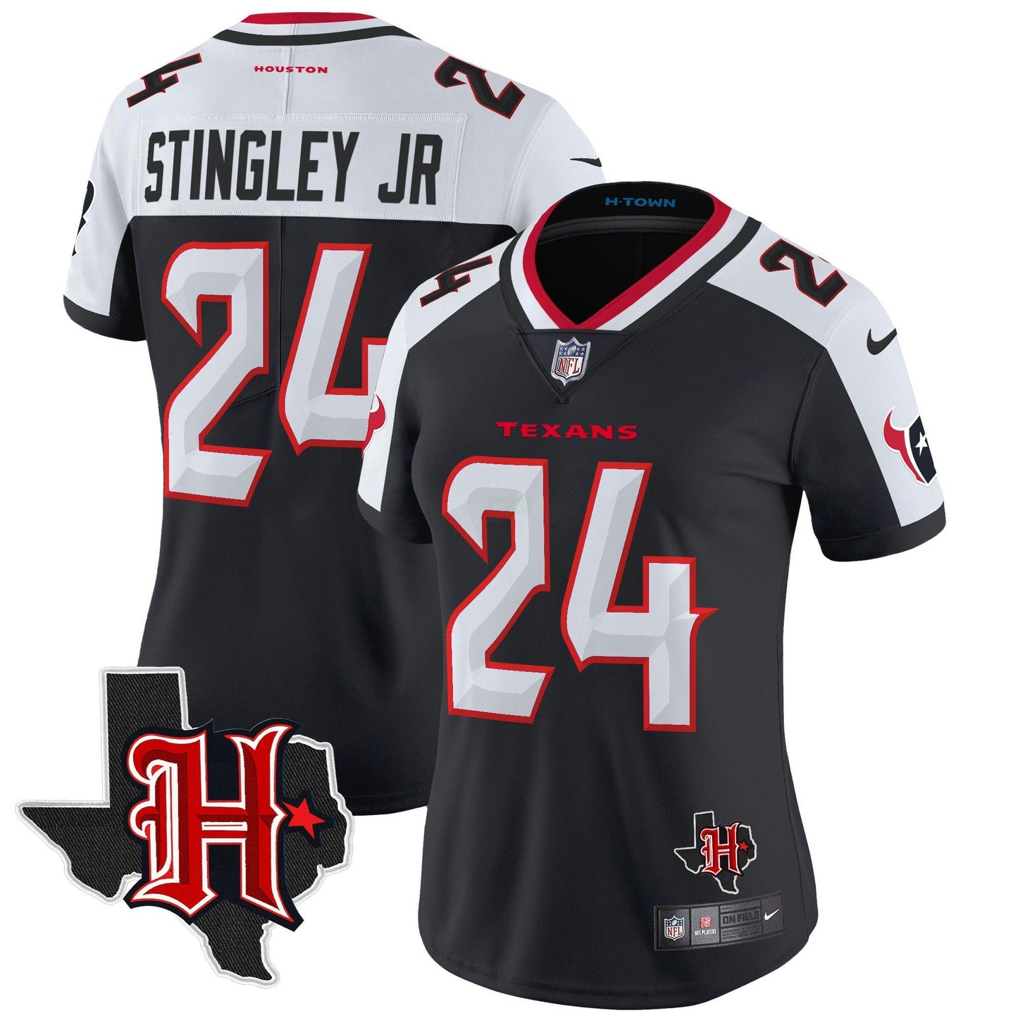 Camisa NFL Women’s Houston 2024 Texas Patch Vapor Limited Jersey V5