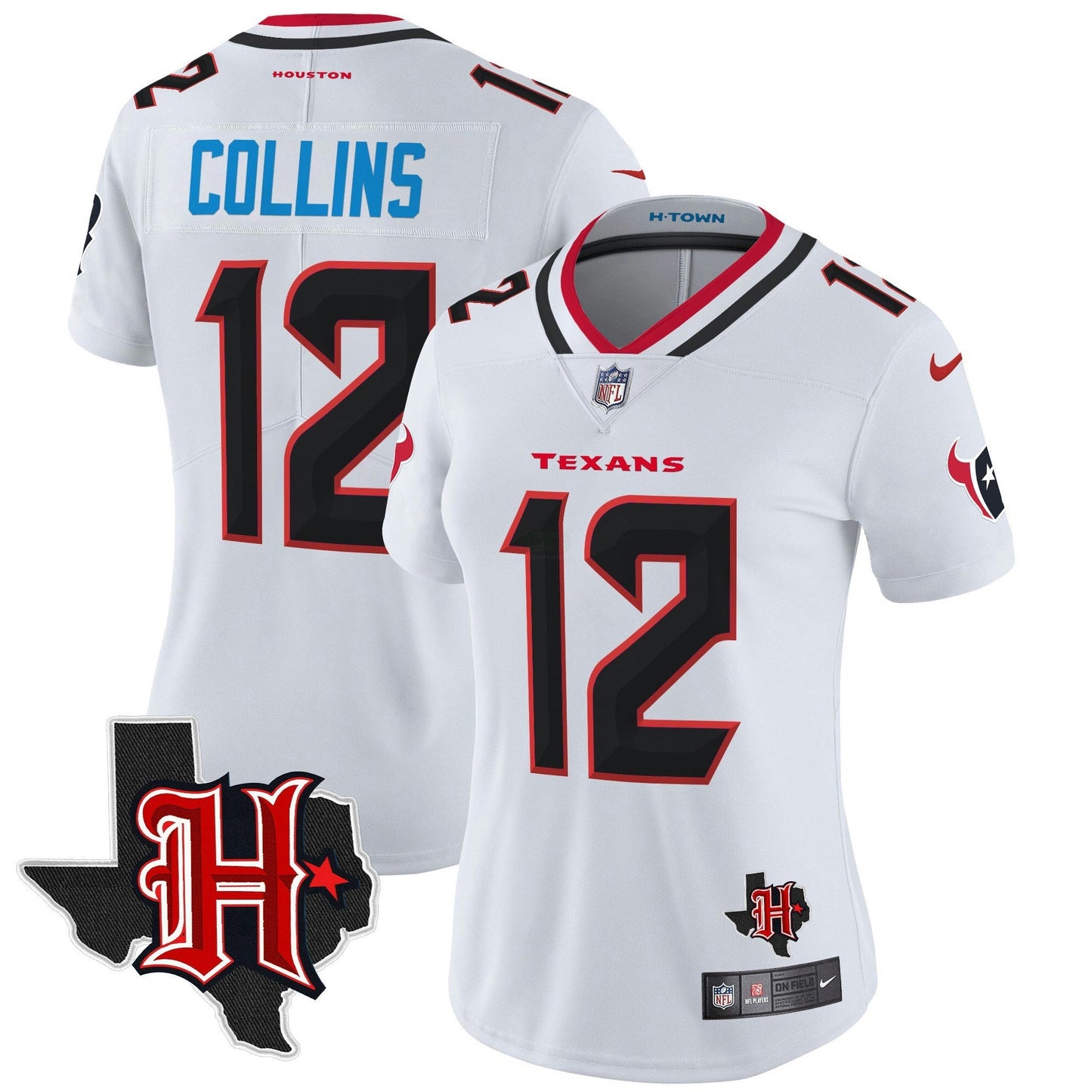 Camisa NFL Women’s Houston 2024 Texas Patch Vapor Limited Jersey V5