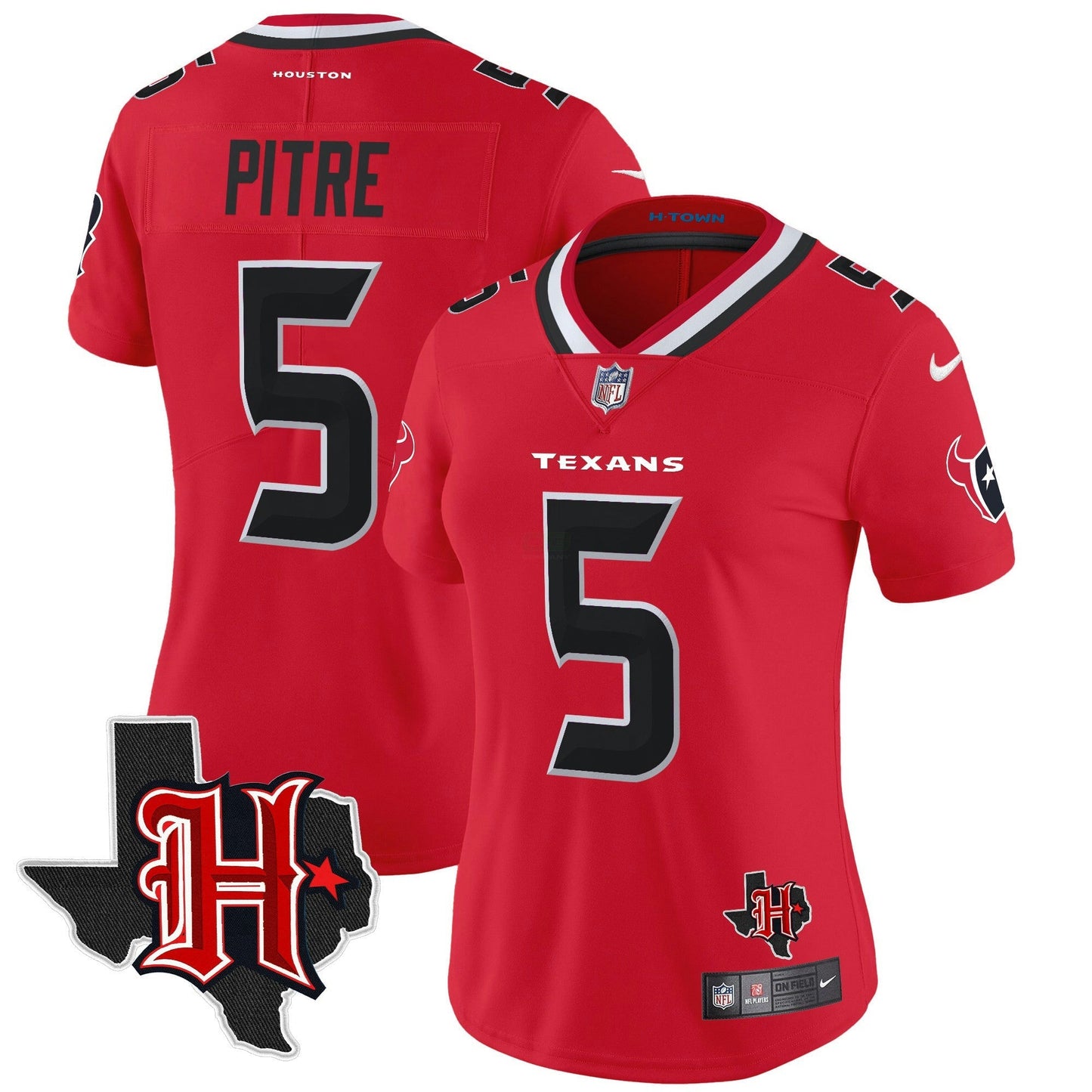Camisa NFL Women’s Houston 2024 Texas Patch Vapor Limited Jersey V5
