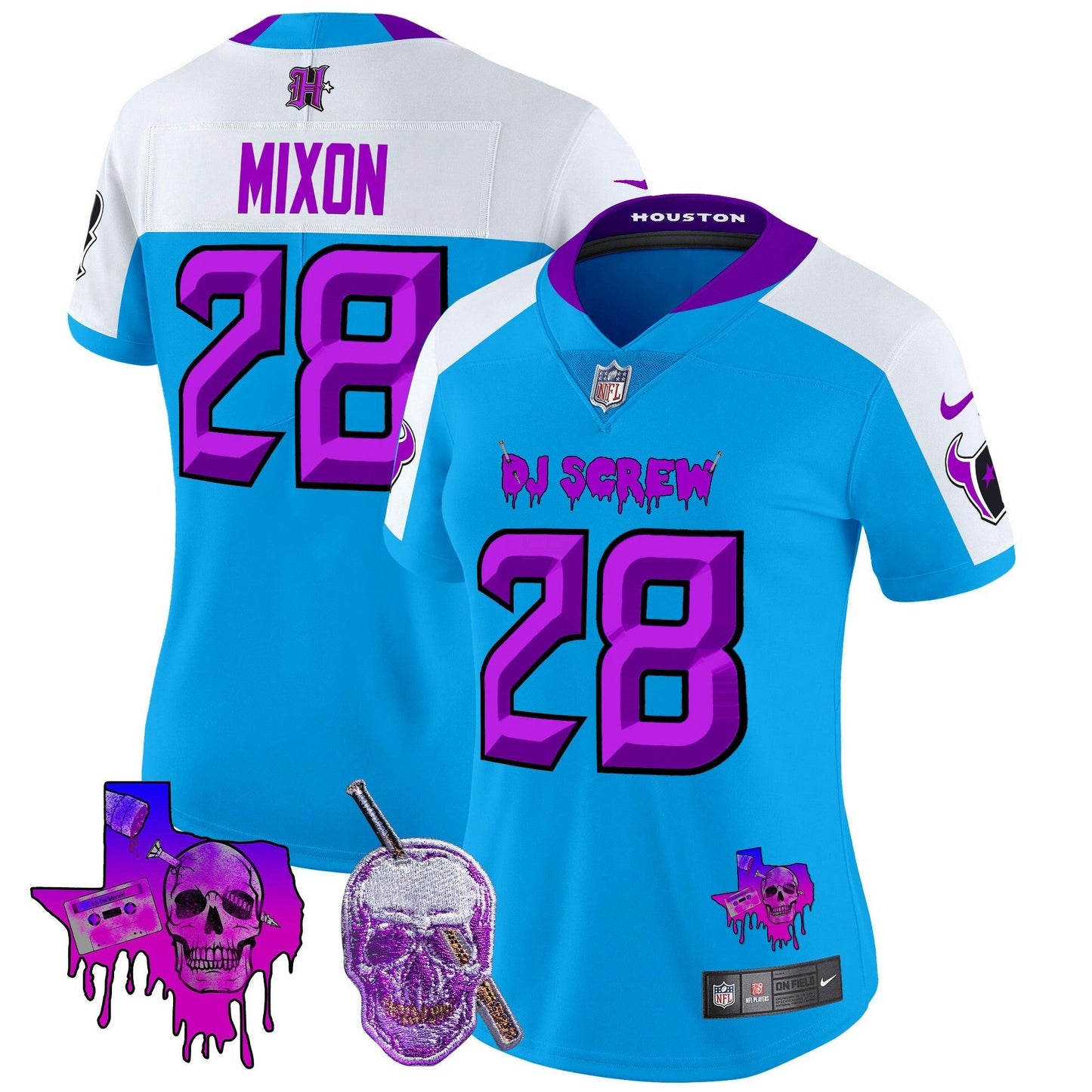 Camisa NFL Women’s Houston DJ Screw Vapor Limited Jersey