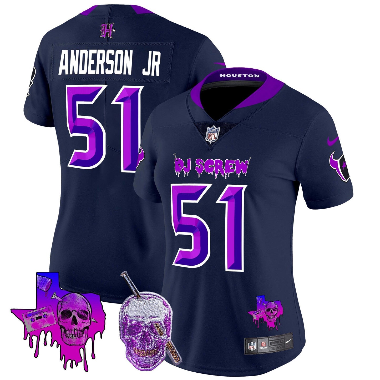 Camisa NFL Women’s Houston DJ Screw Vapor Limited Jersey