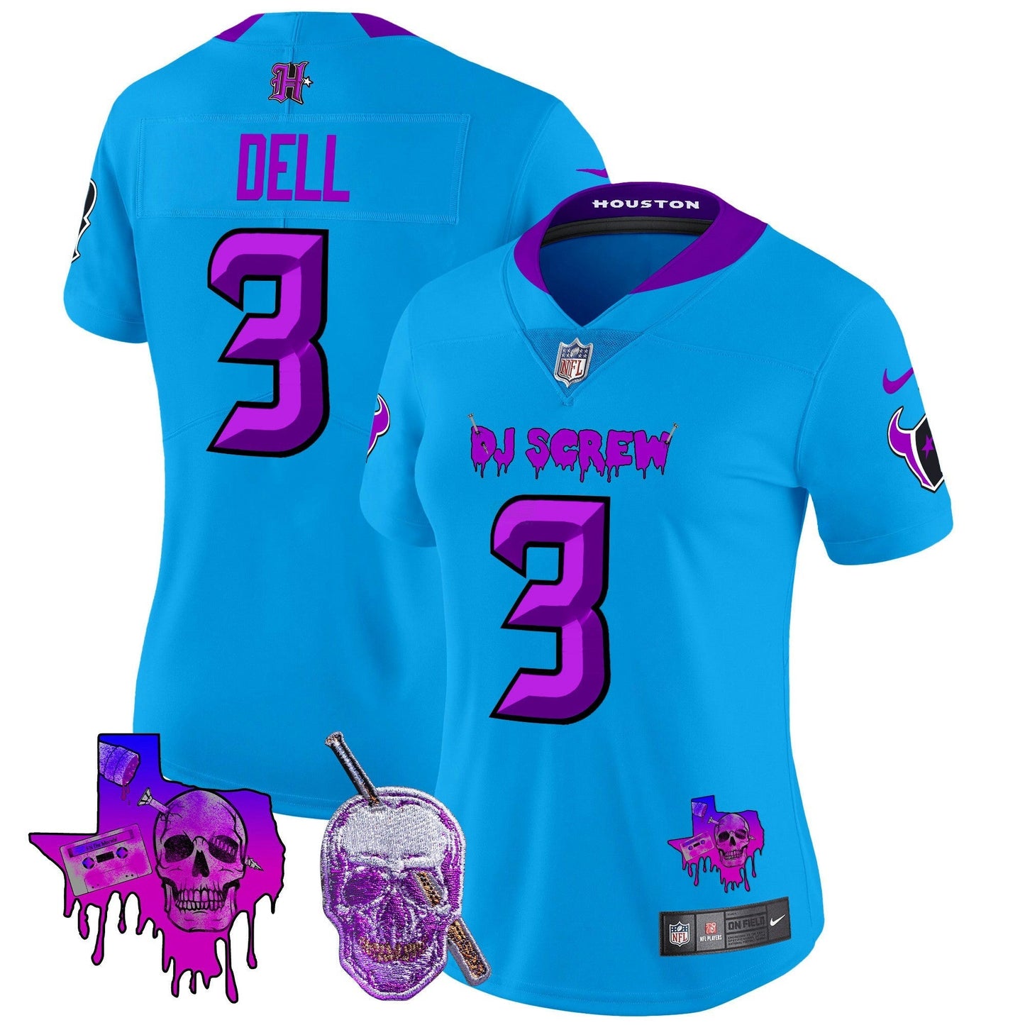 Camisa NFL Women’s Houston DJ Screw Vapor Limited Jersey
