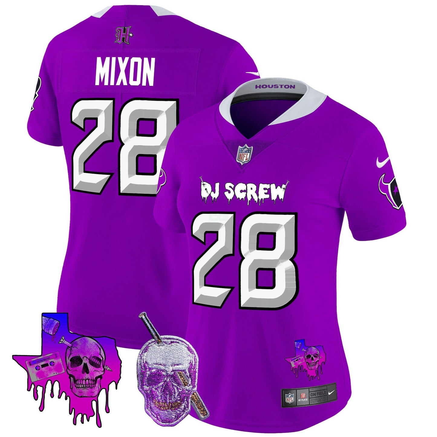 Camisa NFL Women’s Houston DJ Screw Vapor Limited Jersey