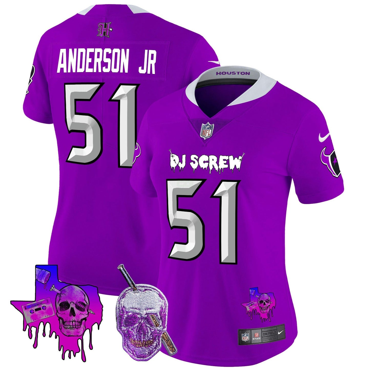 Camisa NFL Women’s Houston DJ Screw Vapor Limited Jersey