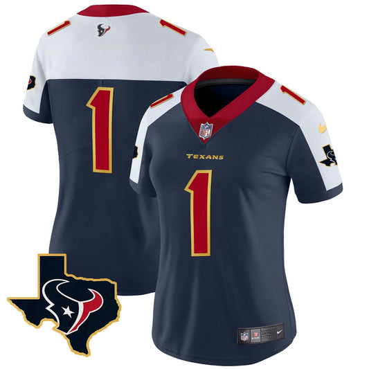 Camisa NFL Women’s Houston Gold Trim Vapor Jersey