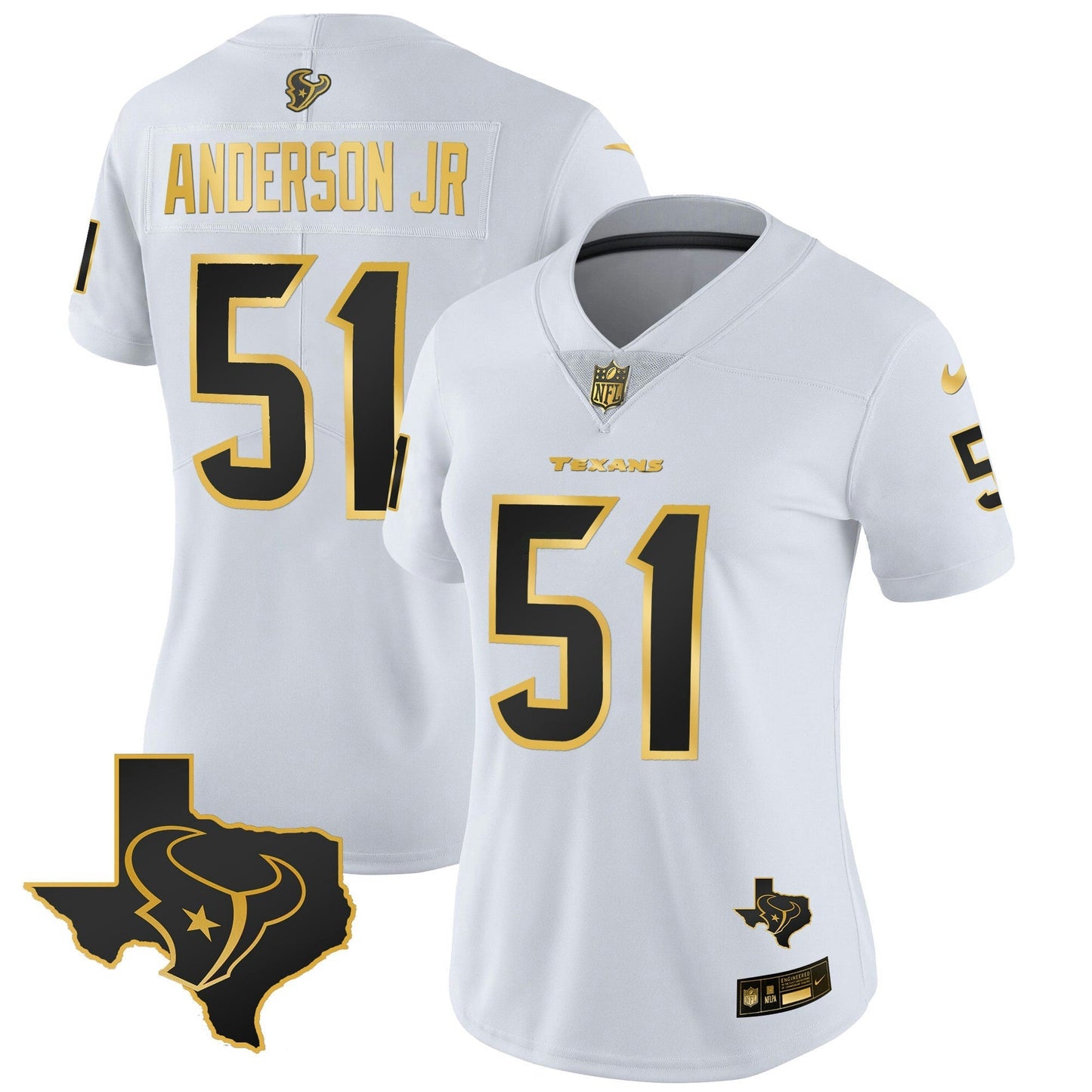 Camisa NFL Women’s Houston Gold Vapor Limited Jersey