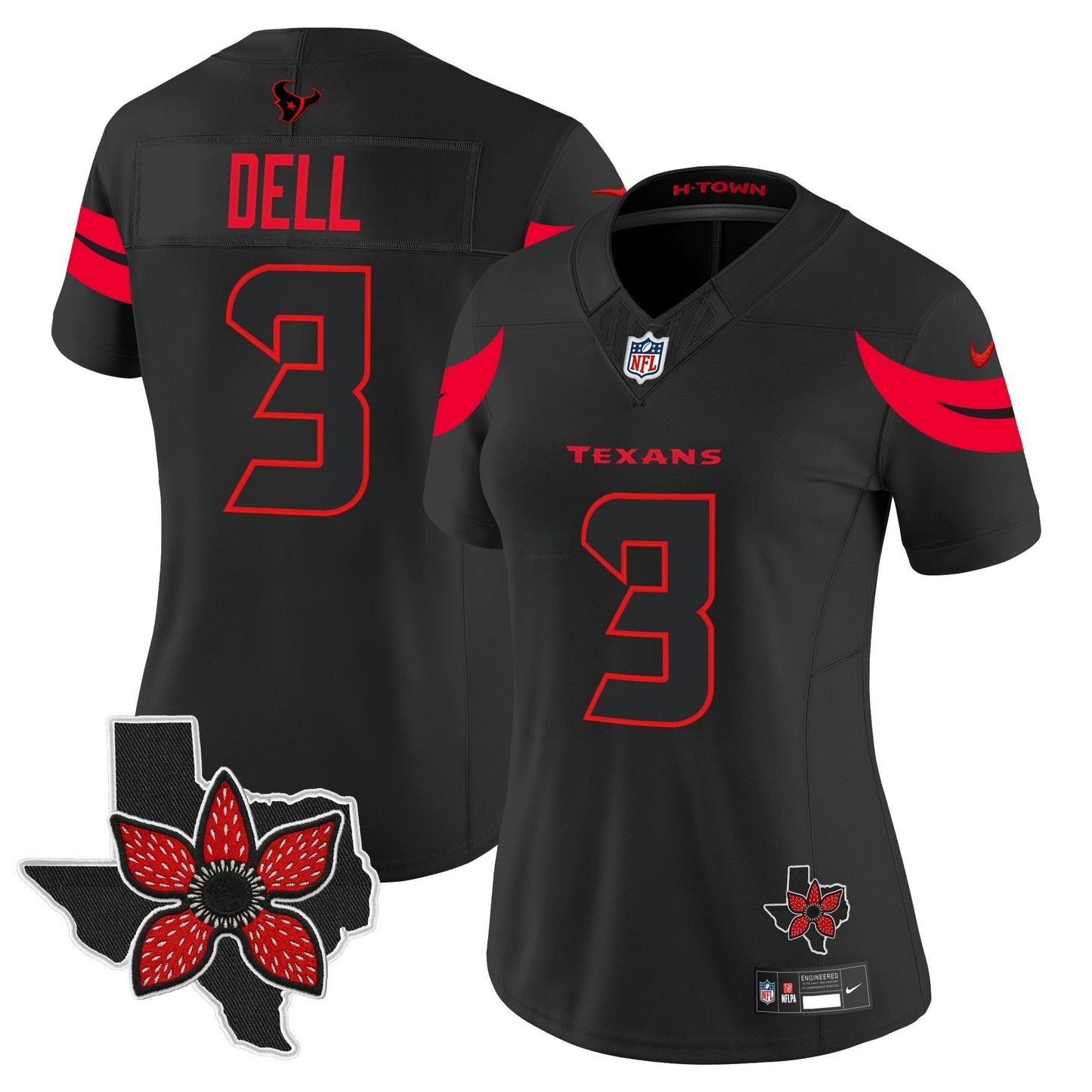 Camisa NFL Women’s Houston ‘Stranger Things Edition’ Vapor Limited Jersey