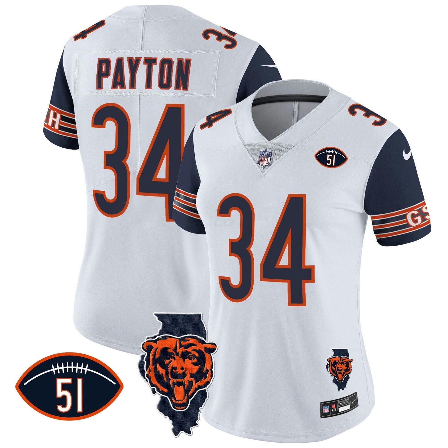 Camisa NFL Women’s Illinois Patch Vapor Jersey