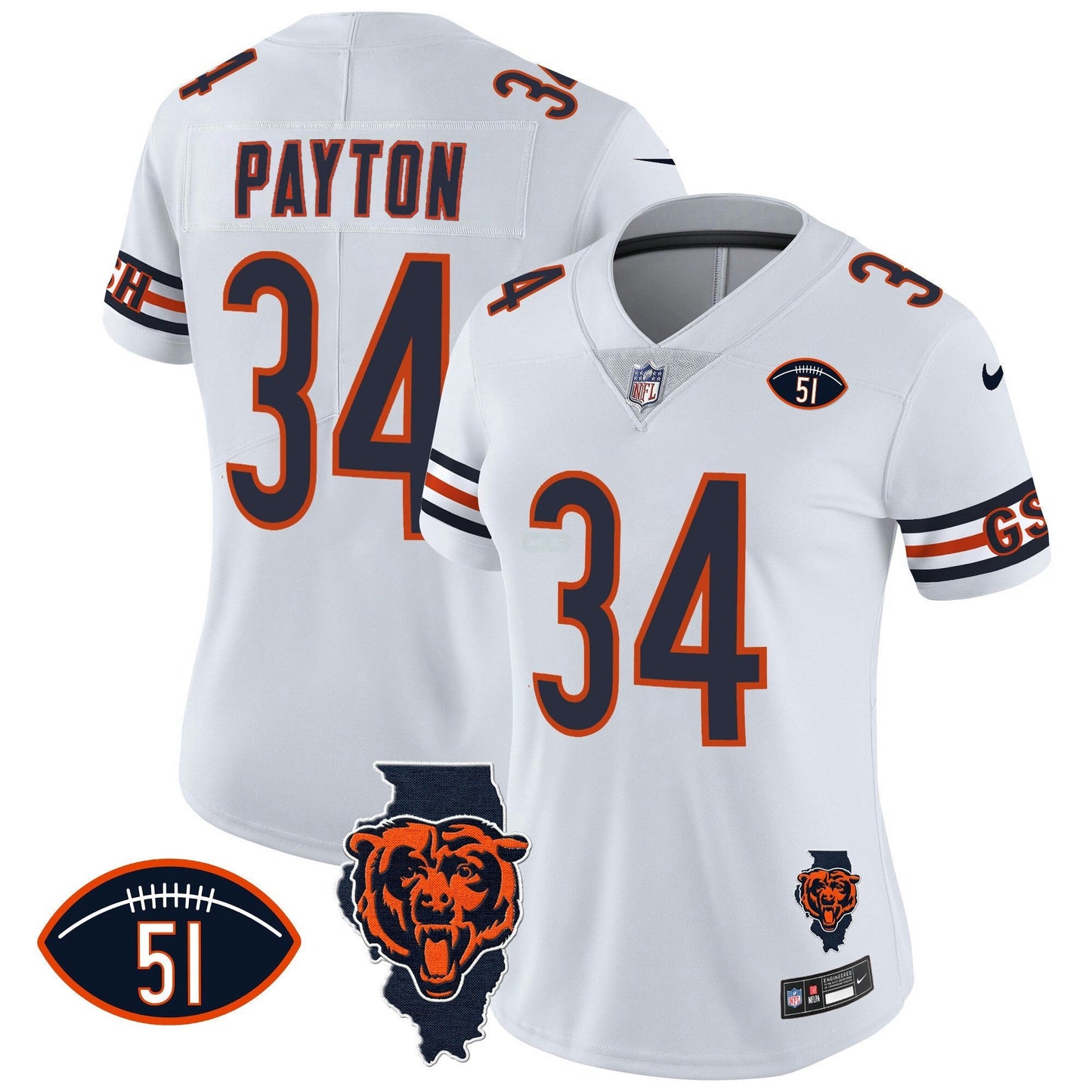 Camisa NFL Women’s Illinois Patch Vapor Jersey