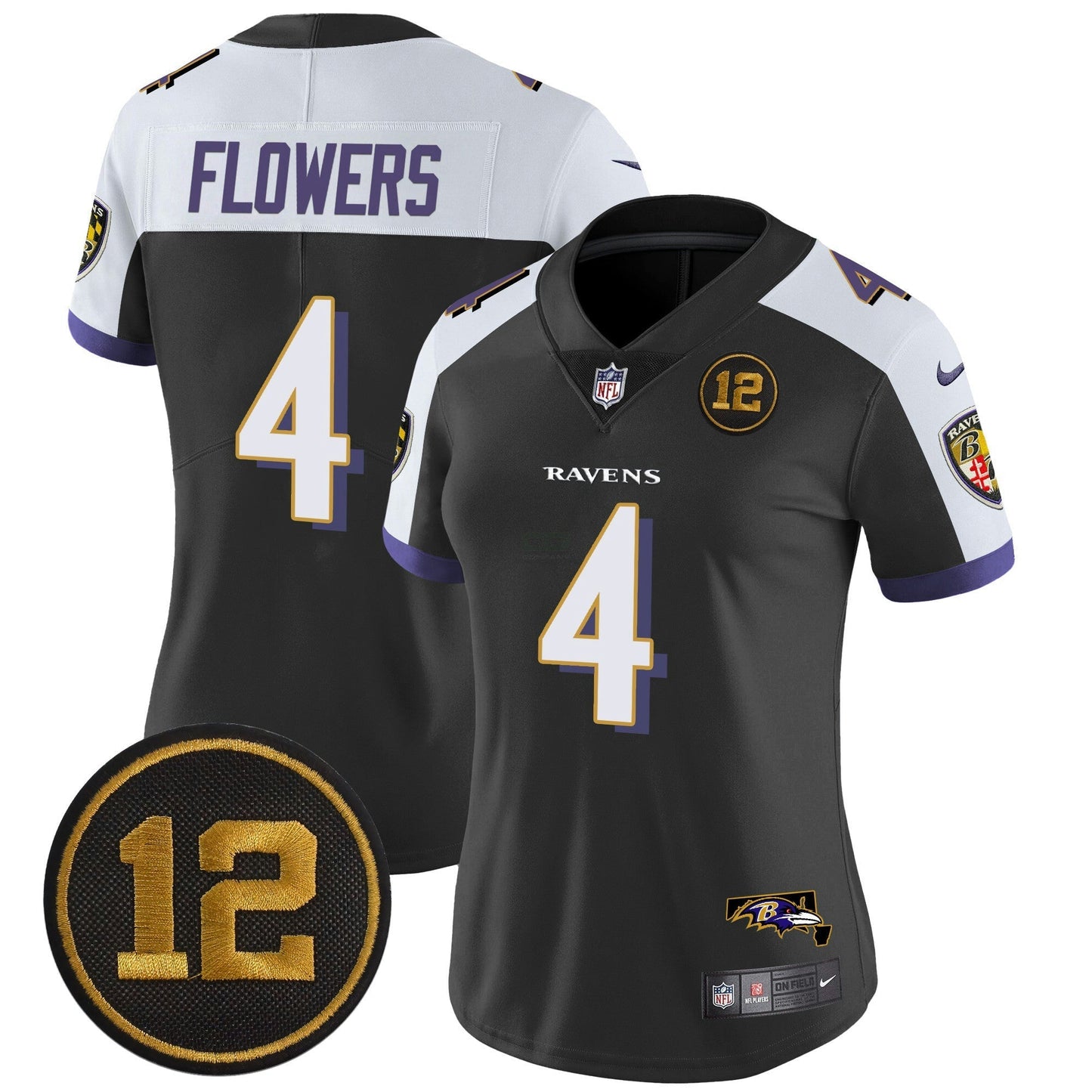 Camisa NFL Women’s Jacoby Jones Patch Vapor Limited Jersey