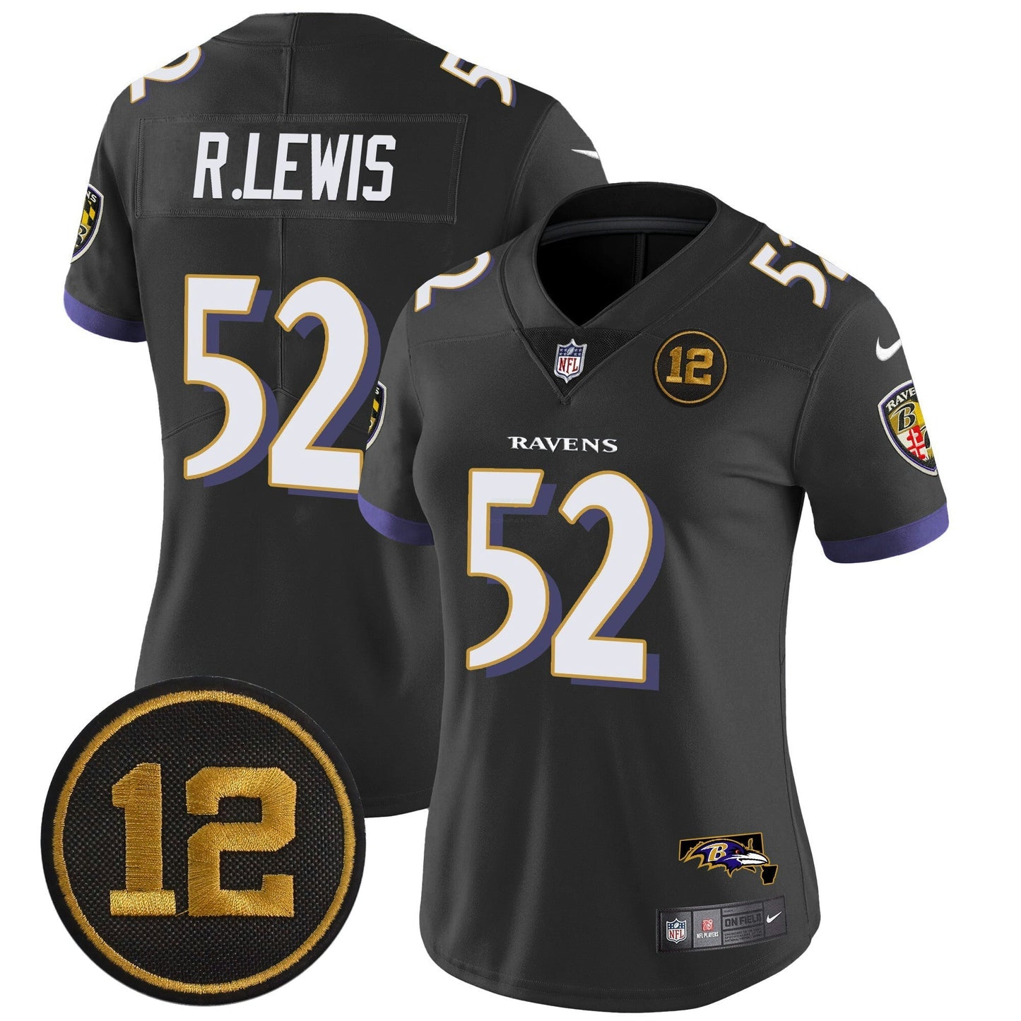 Camisa NFL Women’s Jacoby Jones Patch Vapor Limited Jersey