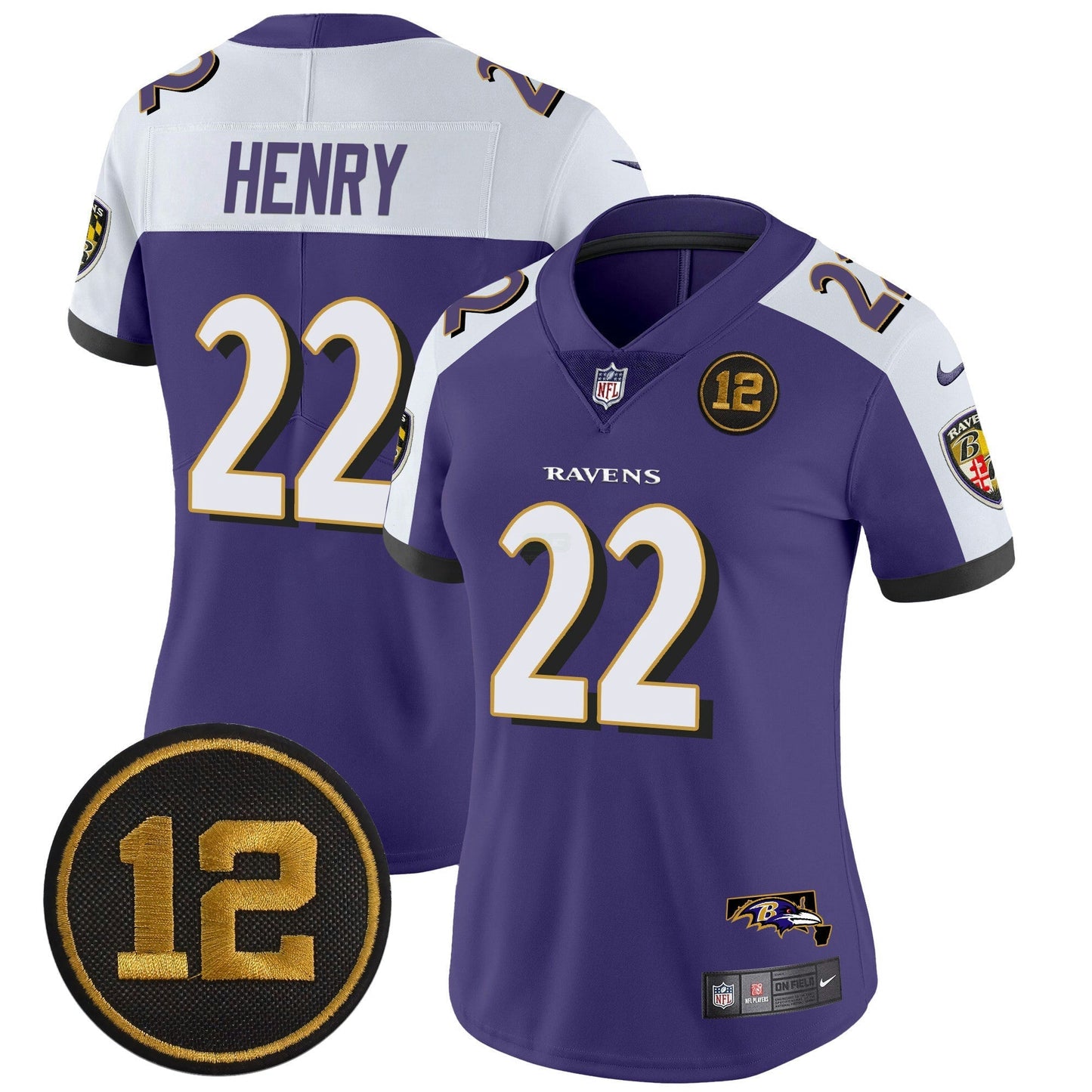 Camisa NFL Women’s Jacoby Jones Patch Vapor Limited Jersey