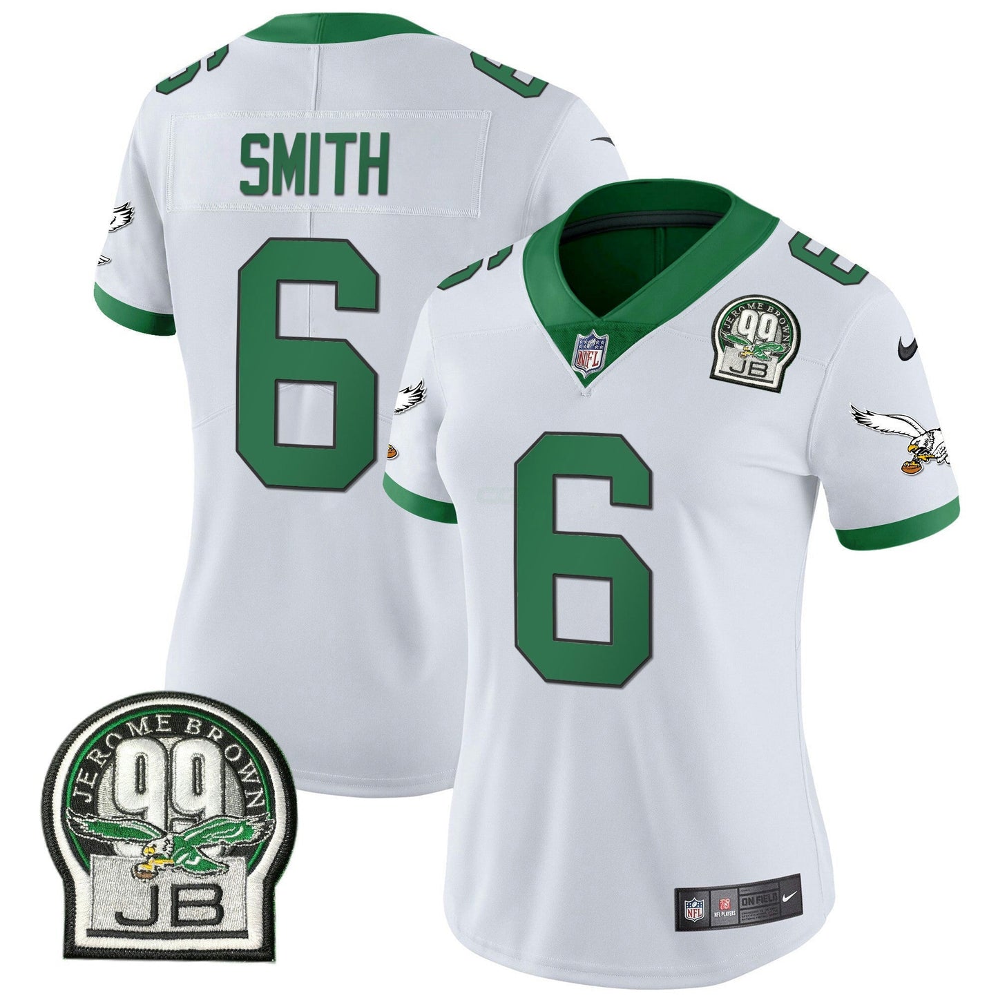 Camisa NFL Women’s Jerome Brown Retired Patch Dourada & Kelly Jersey