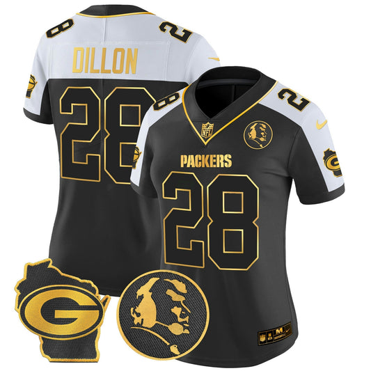 Camisa NFL Women’s John Madden & Home Patch Dourada Vapor Limited Jersey