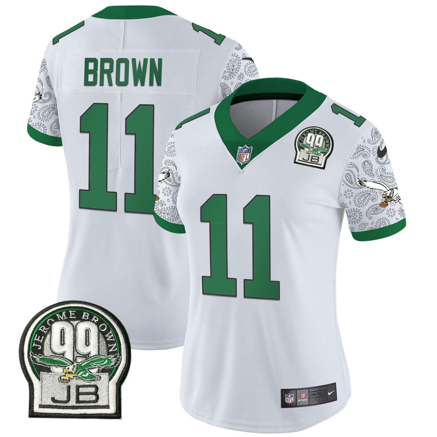 Camisa NFL Women’s Kelly Green Vapor Limited Jersey V4