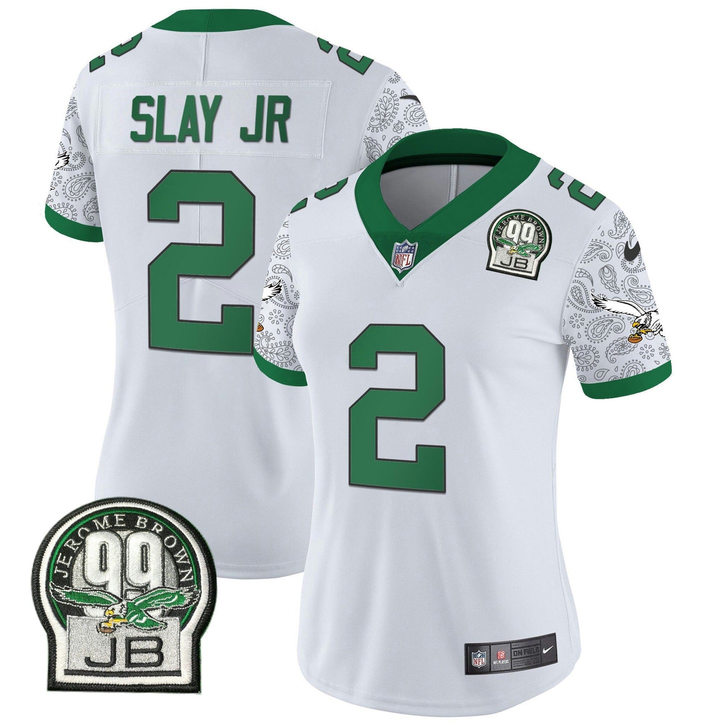 Camisa NFL Women’s Kelly Green Vapor Limited Jersey V4