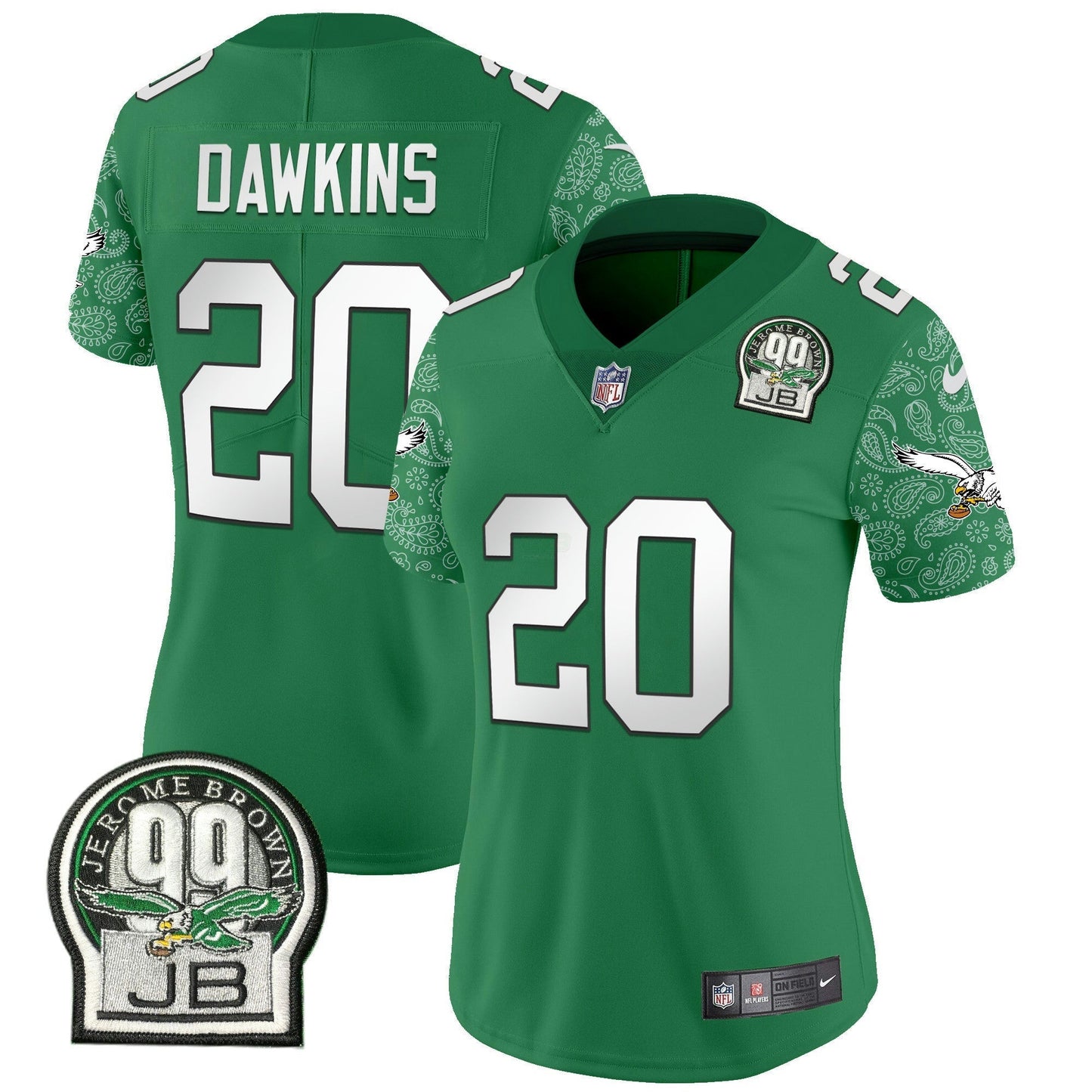 Camisa NFL Women’s Kelly Green Vapor Limited Jersey V4