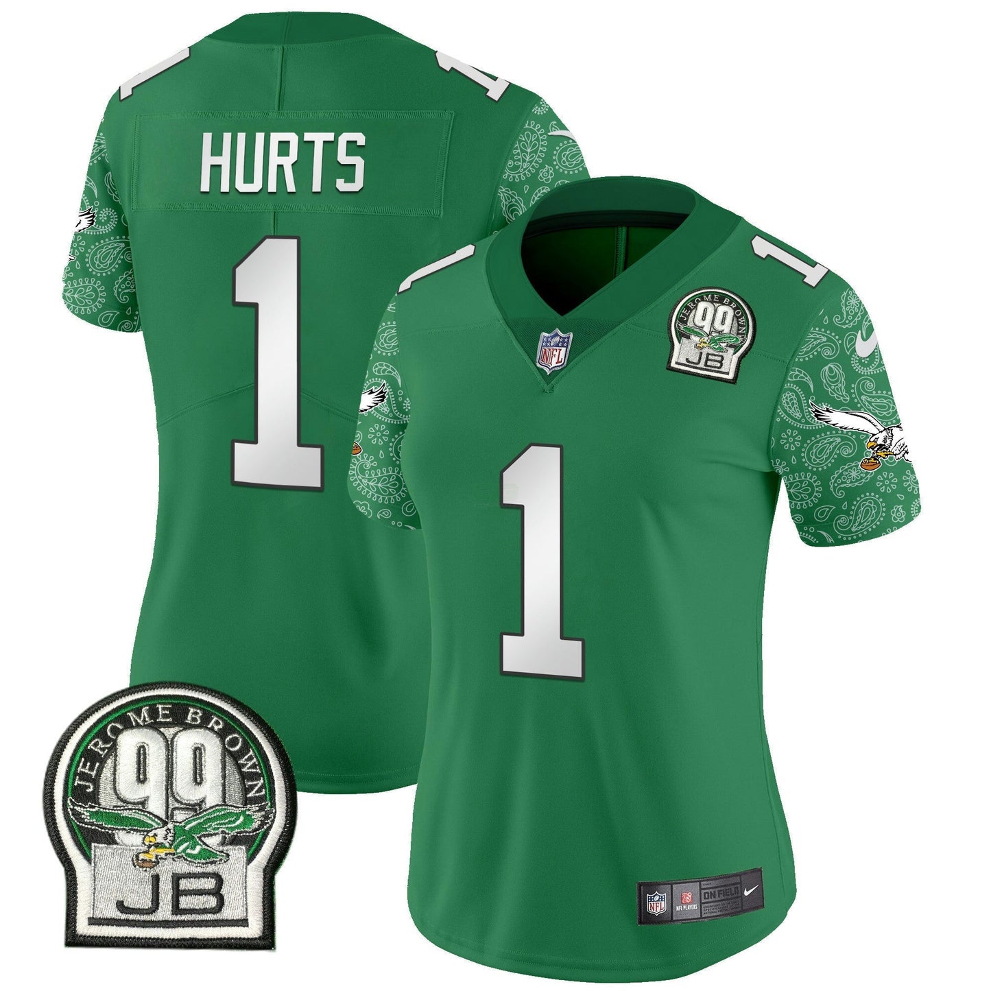 Camisa NFL Women’s Kelly Green Vapor Limited Jersey V4