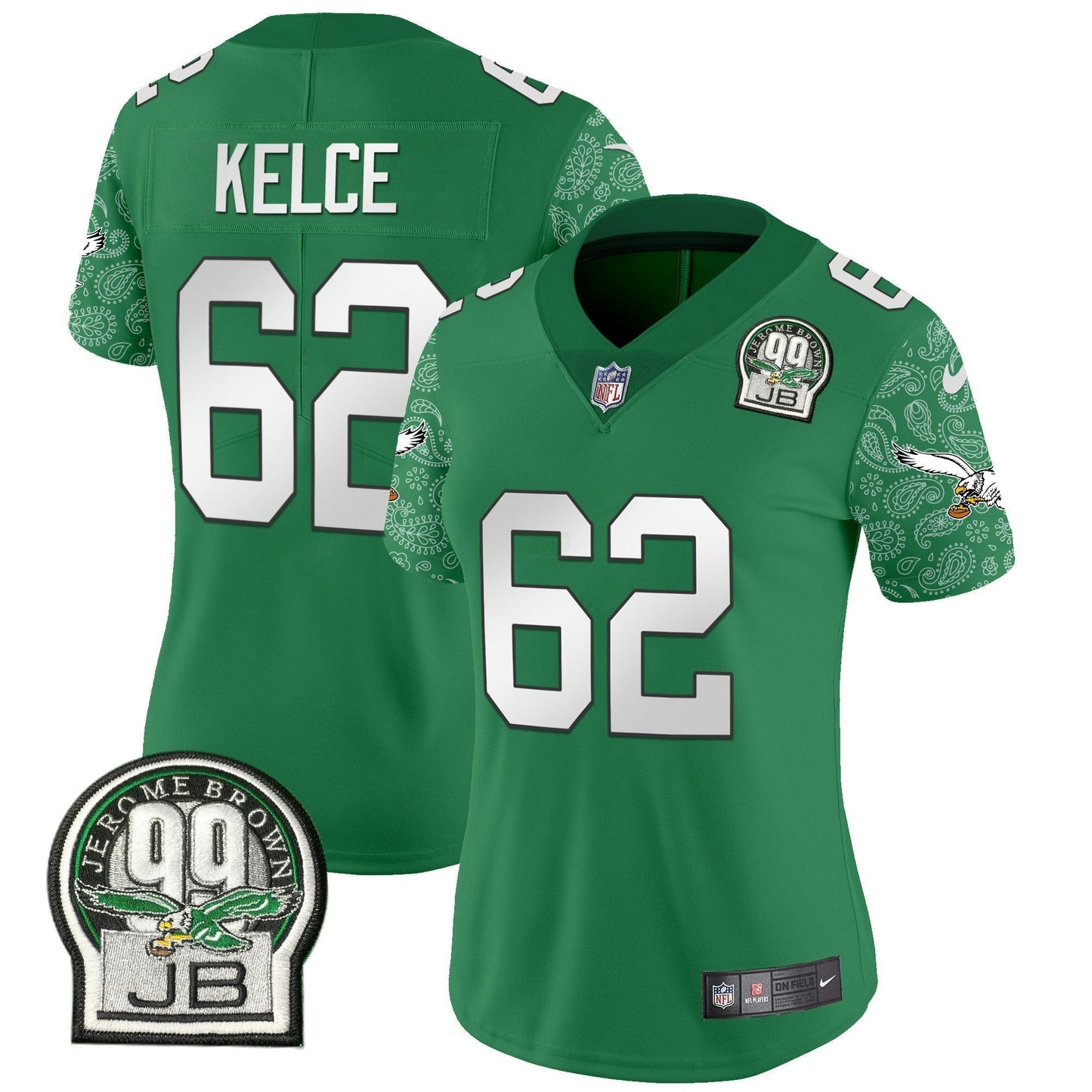 Camisa NFL Women’s Kelly Green Vapor Limited Jersey V4