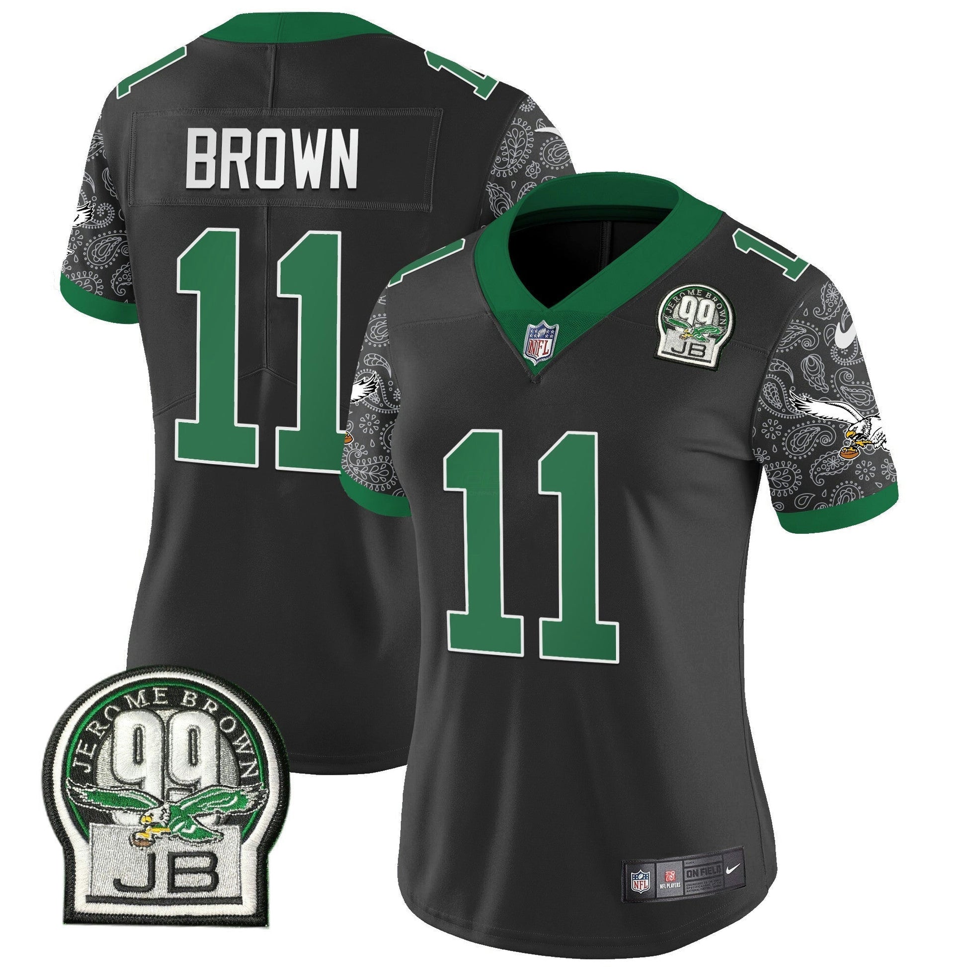 Camisa NFL Women’s Kelly Green Vapor Limited Jersey V4